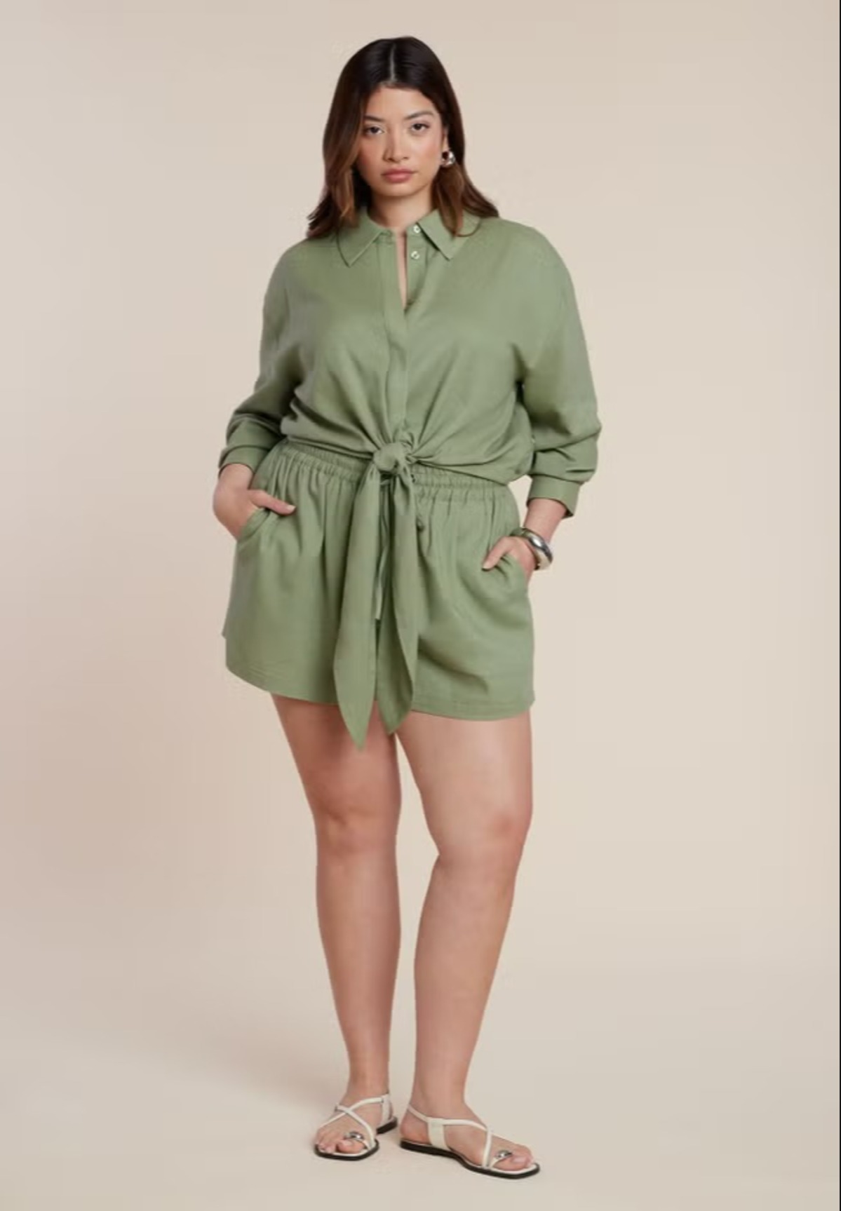 Pull On Linen Short