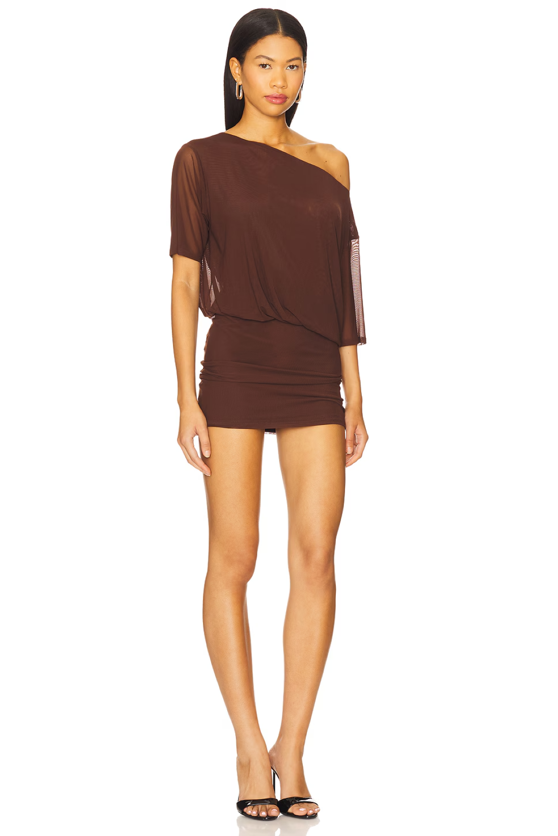 mini dress with tie Shoulder Tie Mini Dress in Black – MONSE