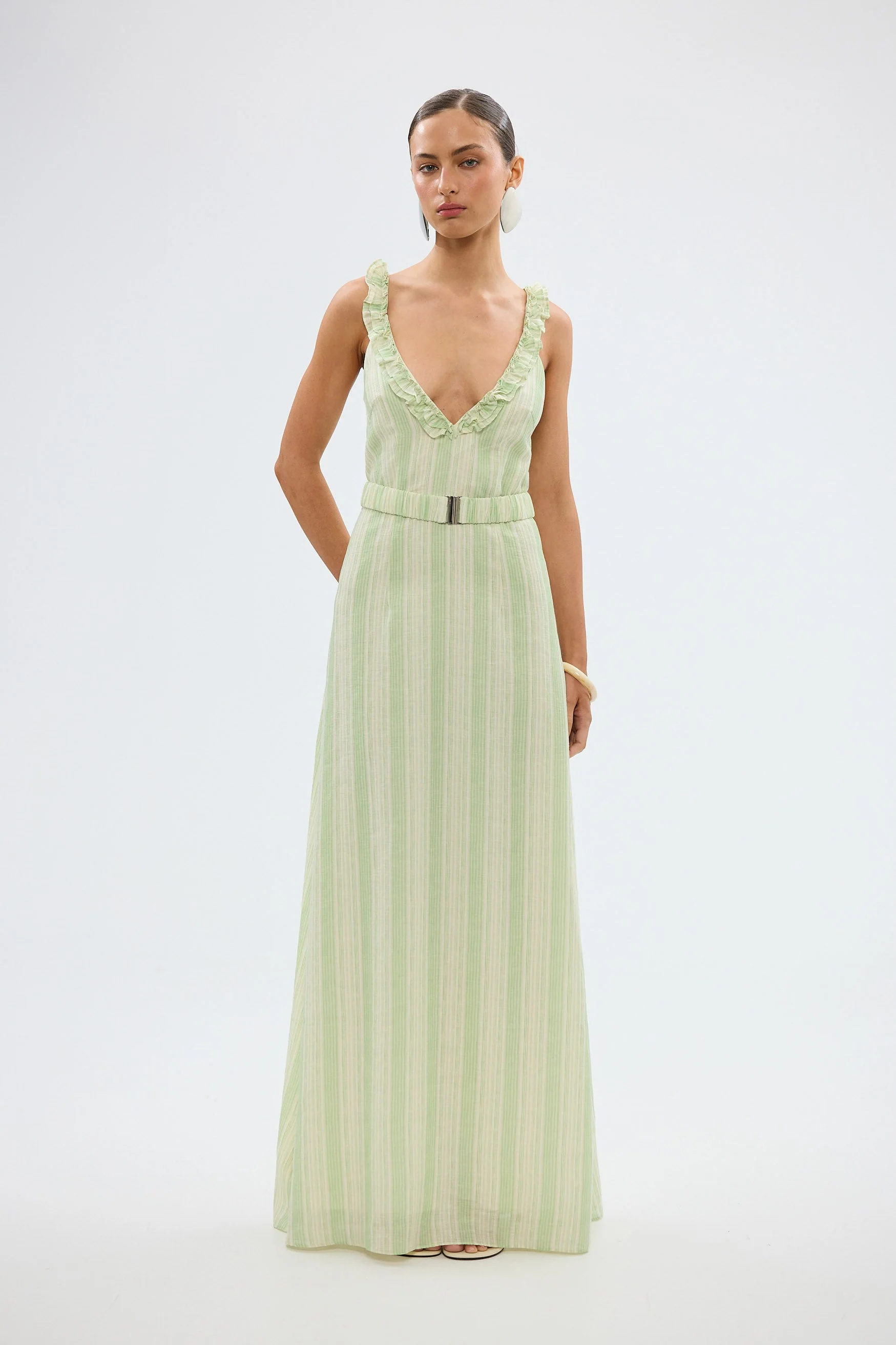 fitted lace wedding dress Chileshe One-Shoulder Cut-Out Maxi Dress – White Elegance – Akasuba