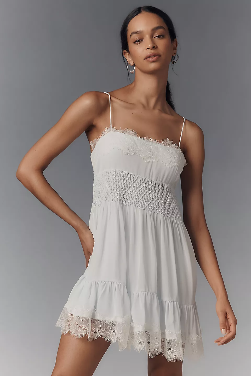 By Anthropologie | Sleeveless Sheer Linen Maxi Slip Dress