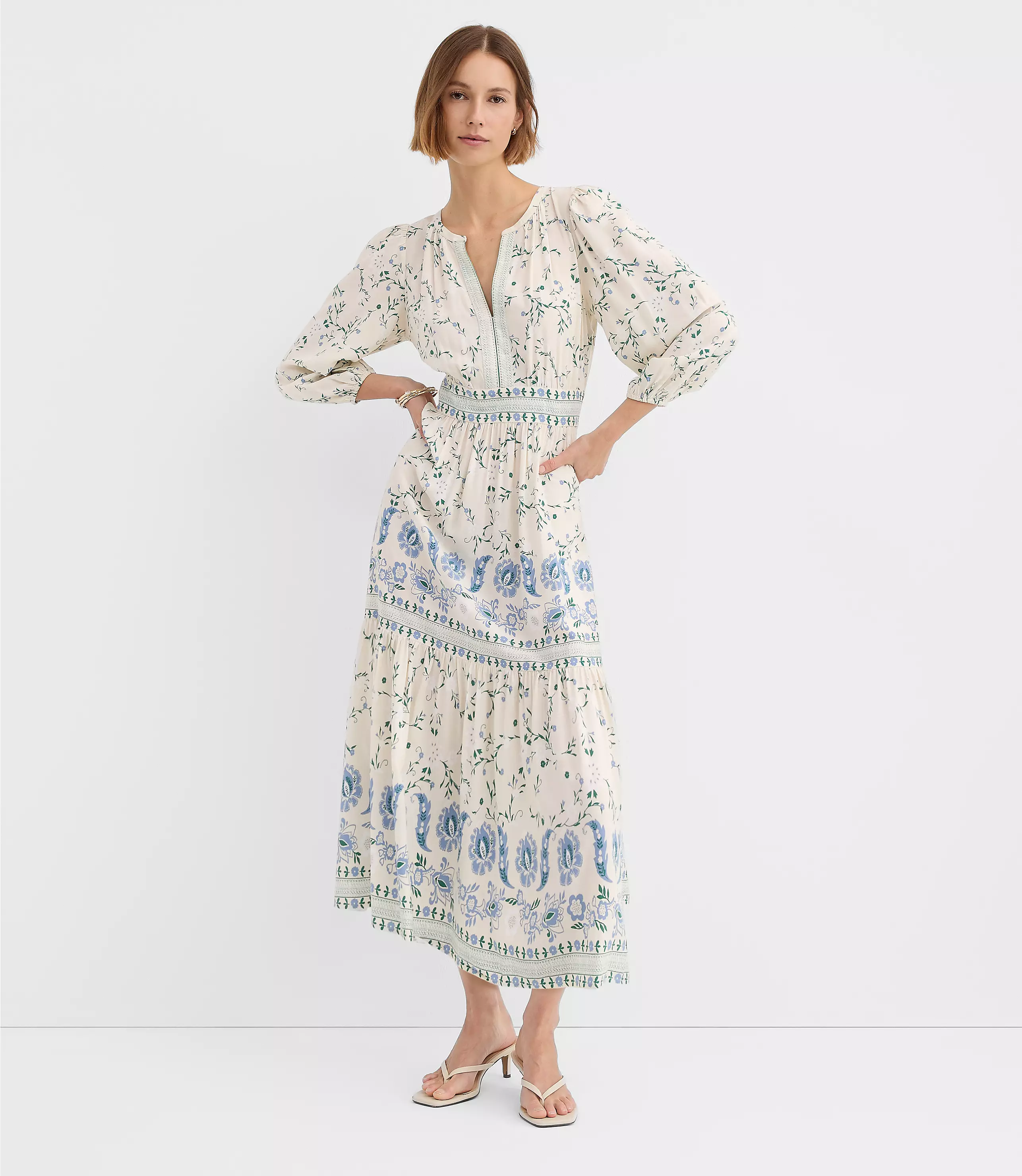Hyacinth House | Baby Blue Ditsy Floral Hillsborough Dress