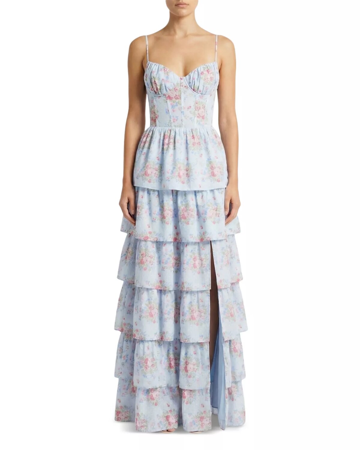 Chelsea28 | Ruched Metallic Maxi Dress