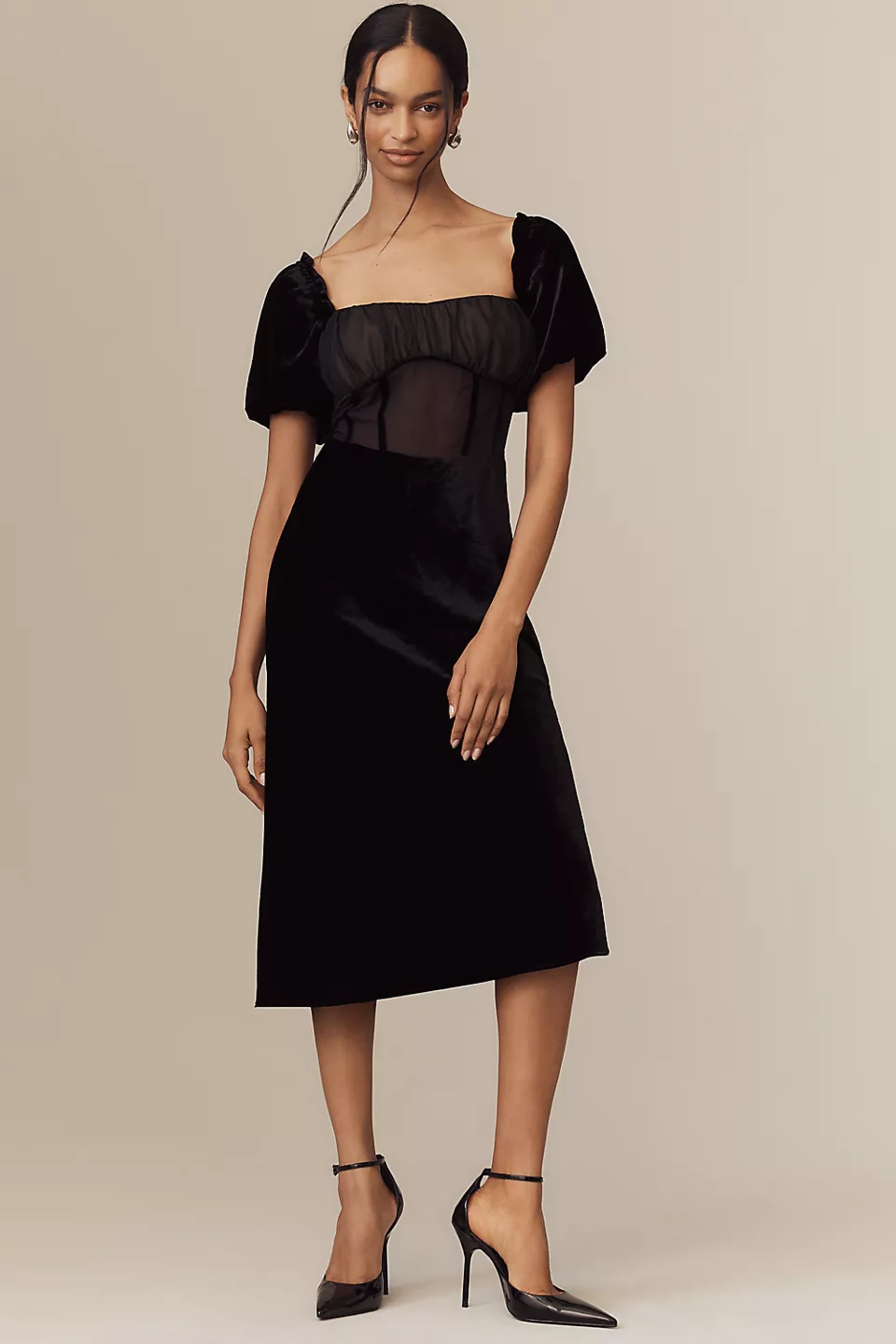 knee length dresses for ladies The Jocelyn Sleeveless Slip Midi Dress by Maeve