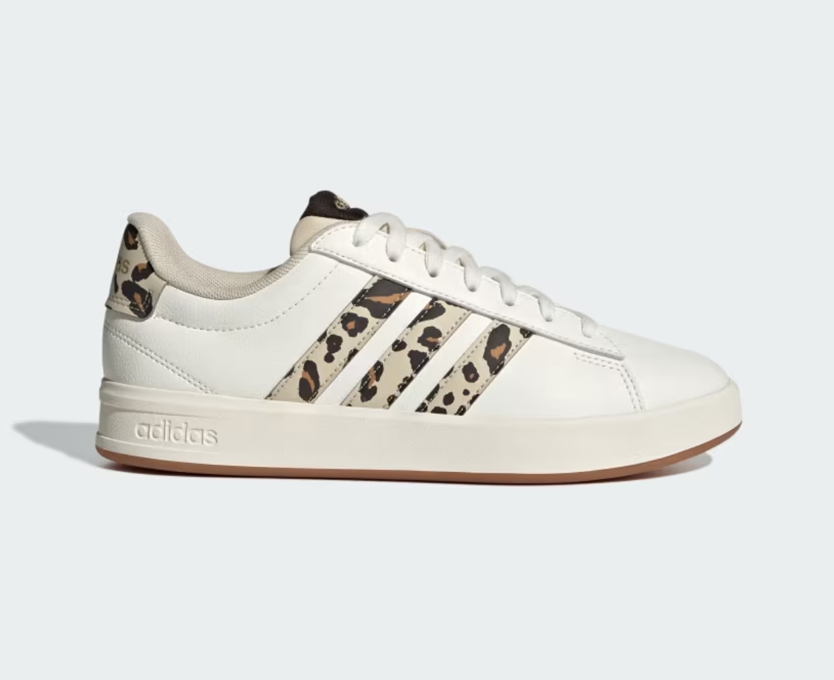 adidas gazelle silver green womens adidas Women's Grand Court Lo Sneakers | Black/White/Gum