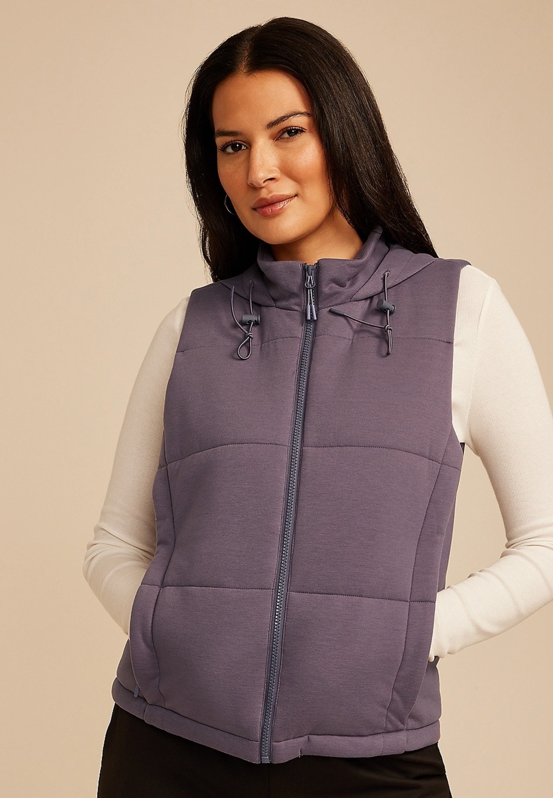Maurices | Scuba Knit Hooded Vest