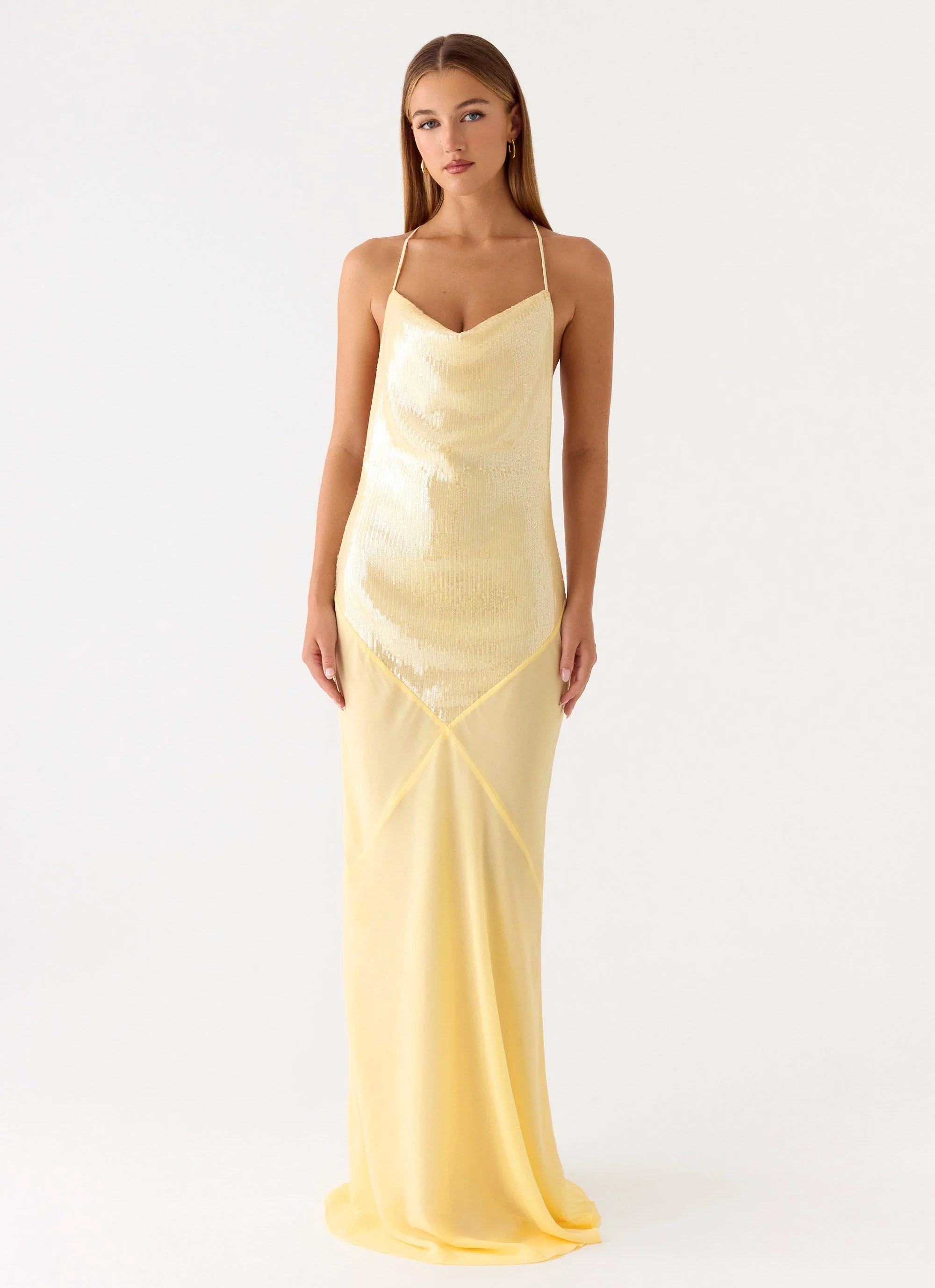 mare mare kassidy cowl-neck sequin maxi dress Mare Mare
