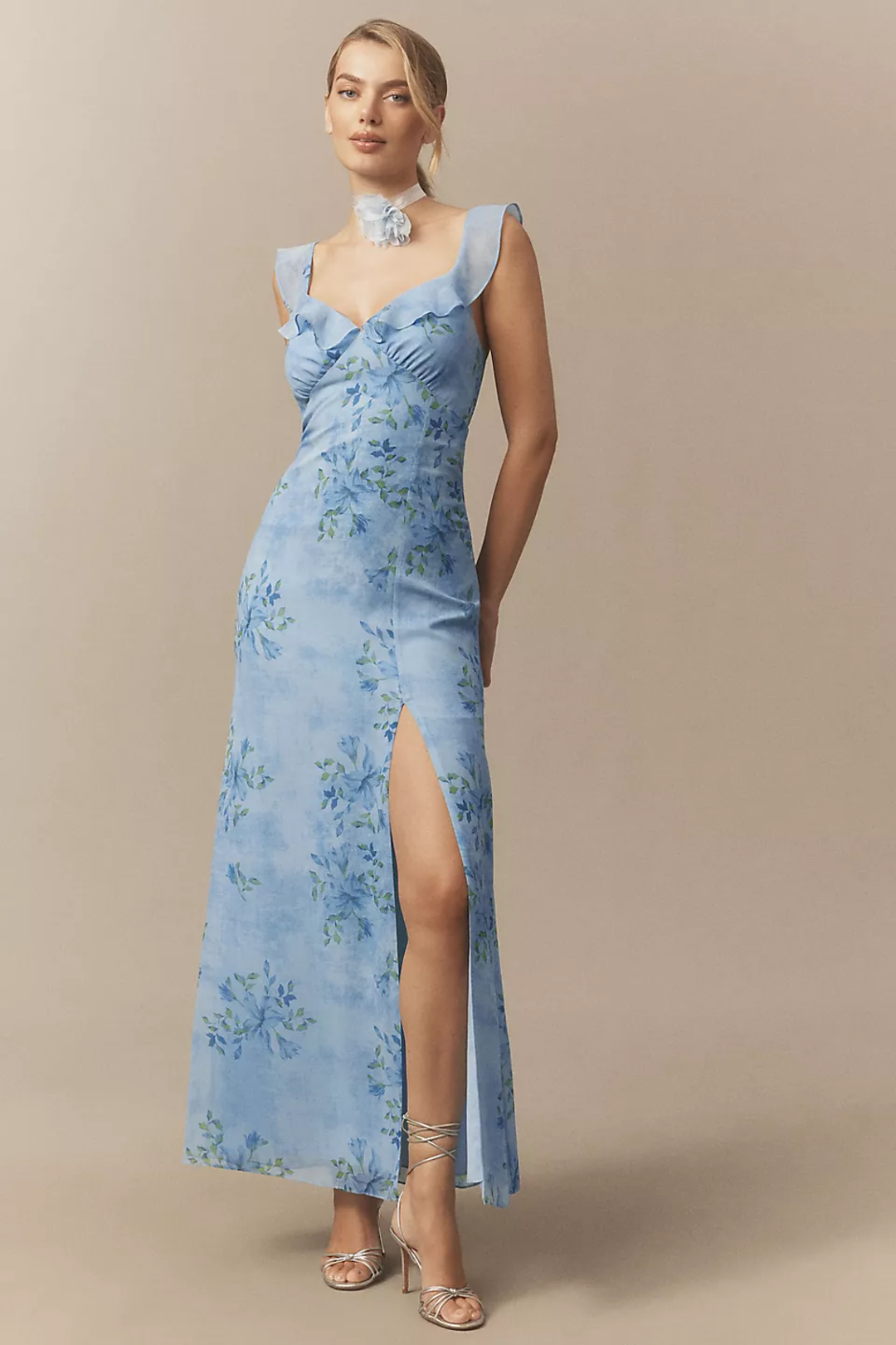 white christmas dresses The Rosetta Dress in Blue Tapestry Rose 6 / Blue Tapestry Rose main image 0