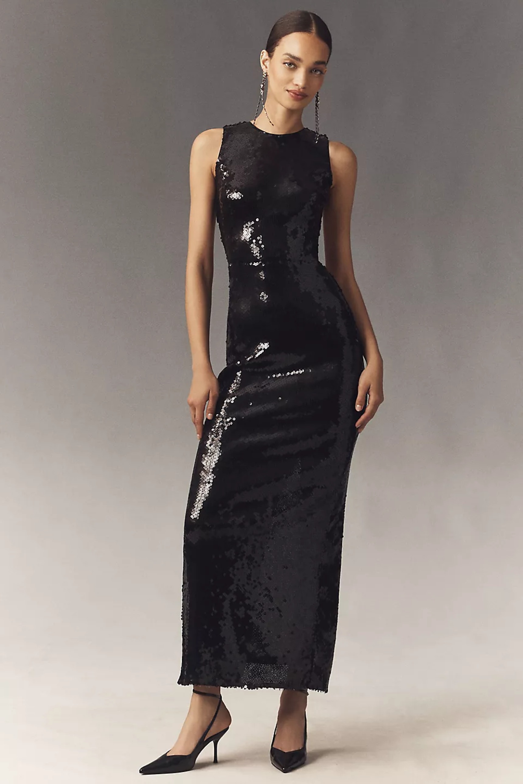 BHLDN | Paulina Halter Printed Sequin Midi Dress