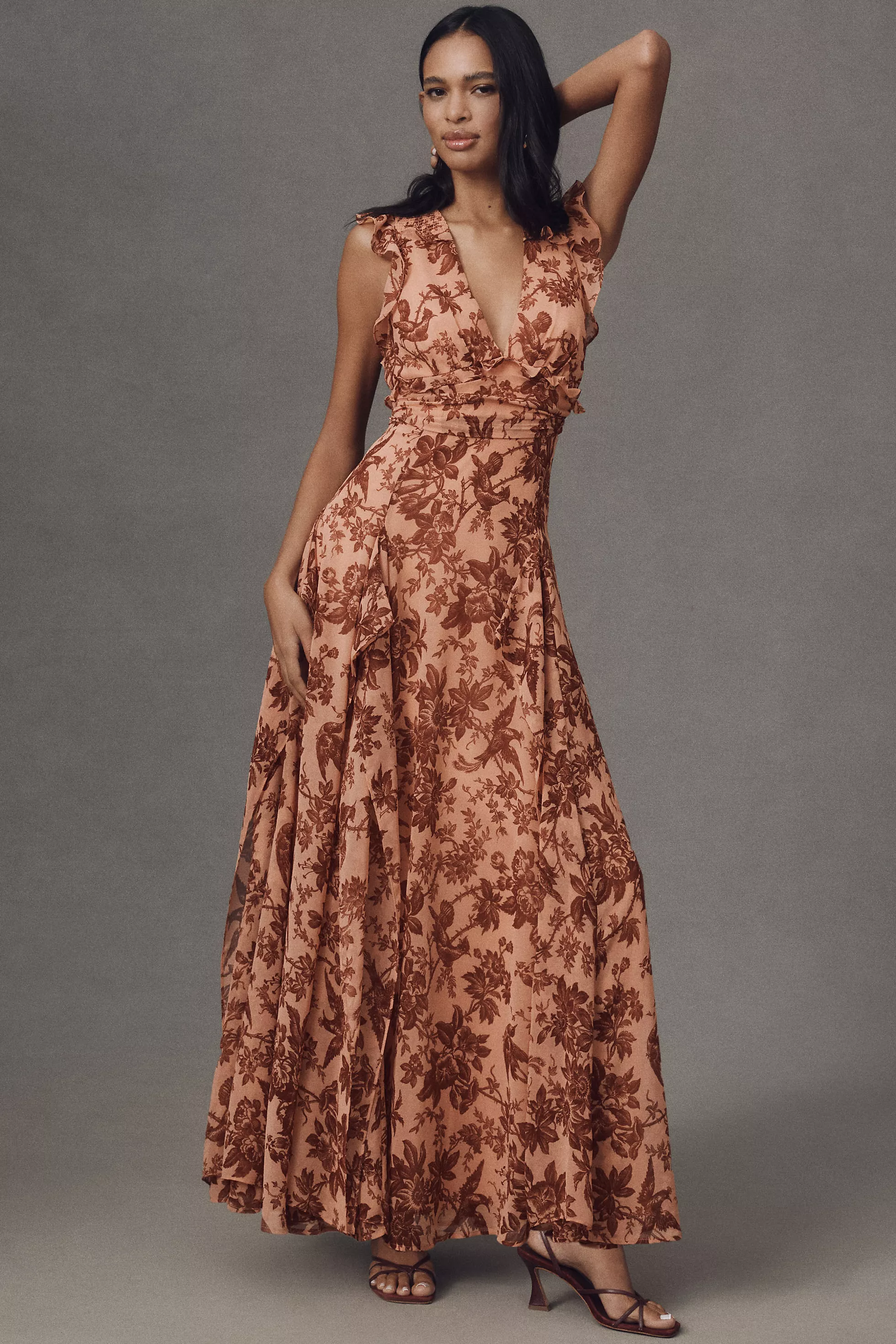SAEMDI | Sleeveless Mock-Neck Maxi Dress