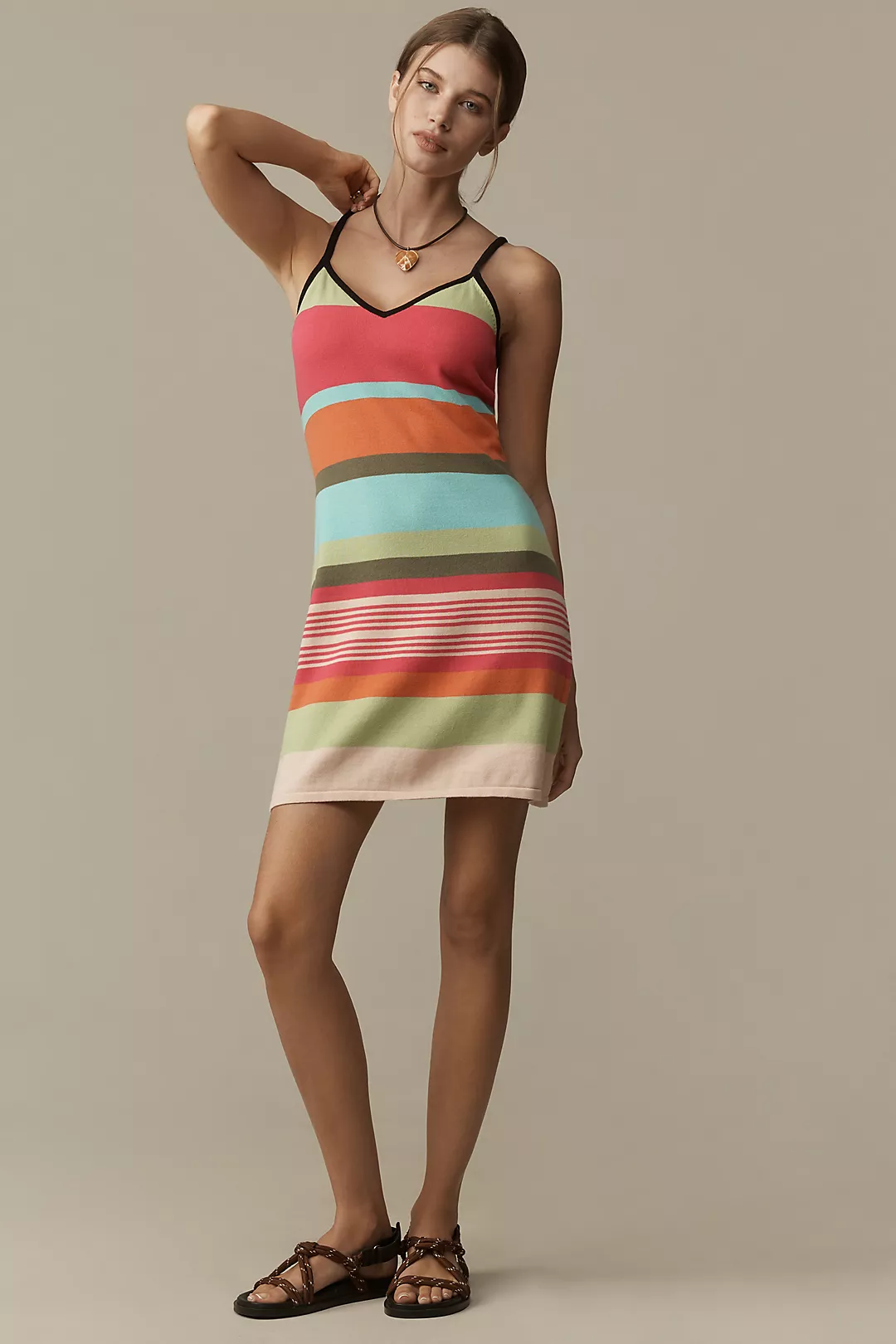 anthropologie siempre knit contrast midi dress Siempre Knit Contrast Midi Dress