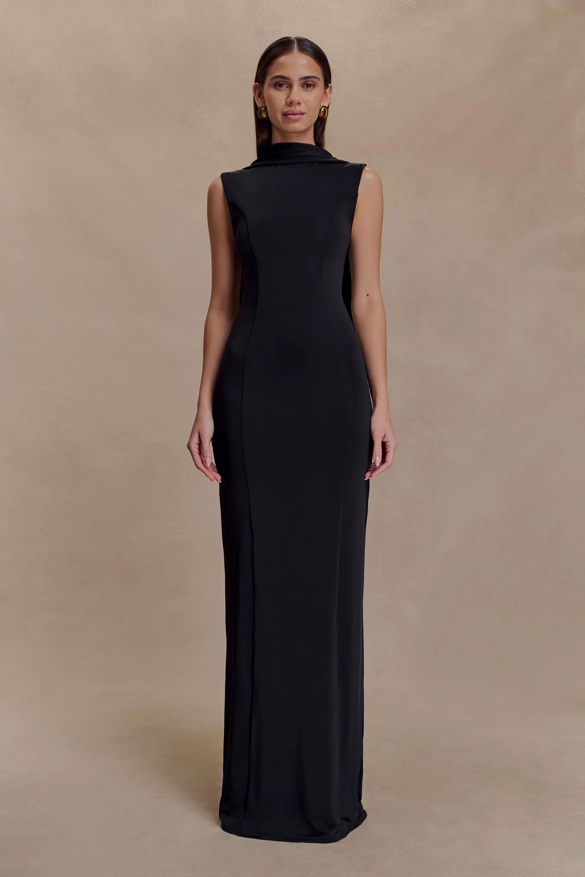 maxi jersey dresses for women Gathered Sleeves Jersey Maxi Dress - Maxi Dresses - Women