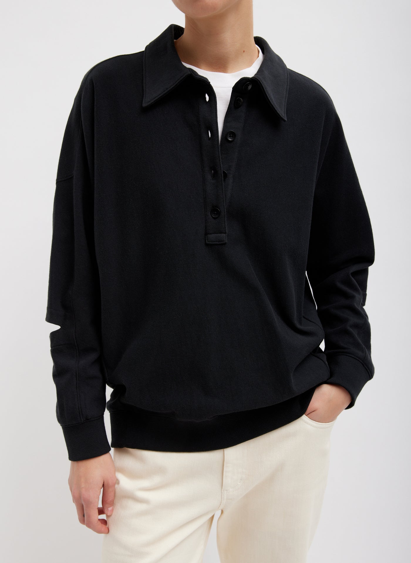 Alo | Take It Easy Long Sleeve Henley Pullover Sweatshirt