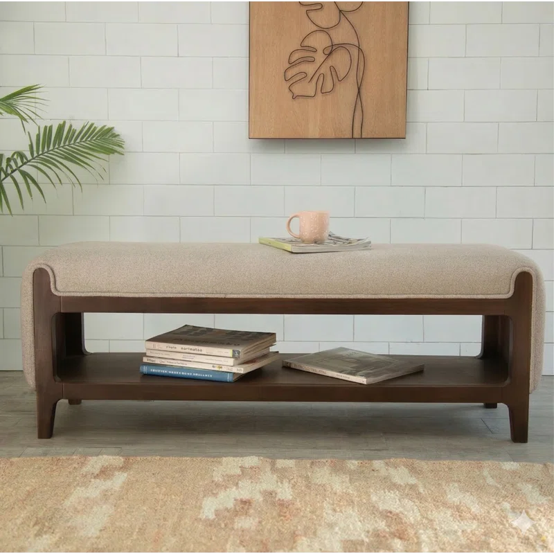 George Oliver Charbonneau Solid Wood Storage Bench