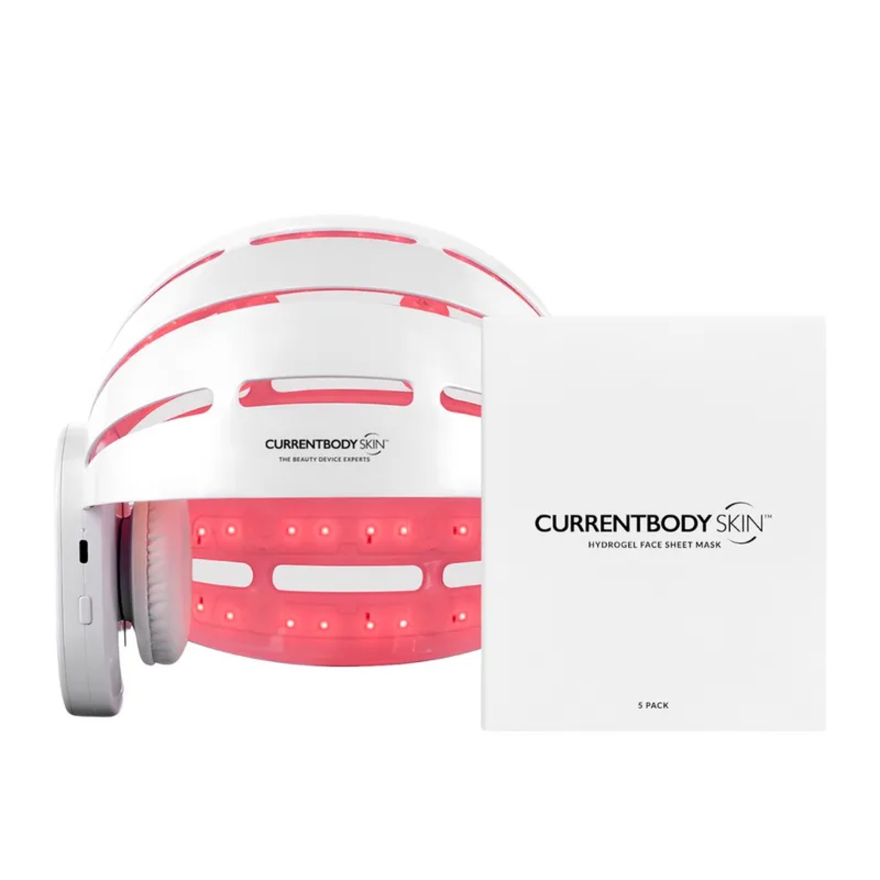 CurrentBody Skin LED Hair Growth Helmet And Hydrogel Face Masks