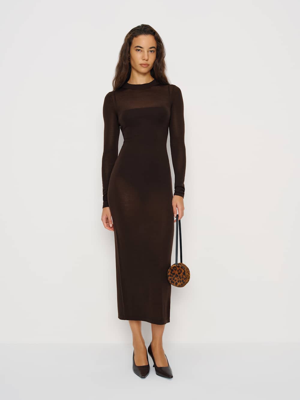 ora knit midi dress Dray Midi Knit Dress  AMUR