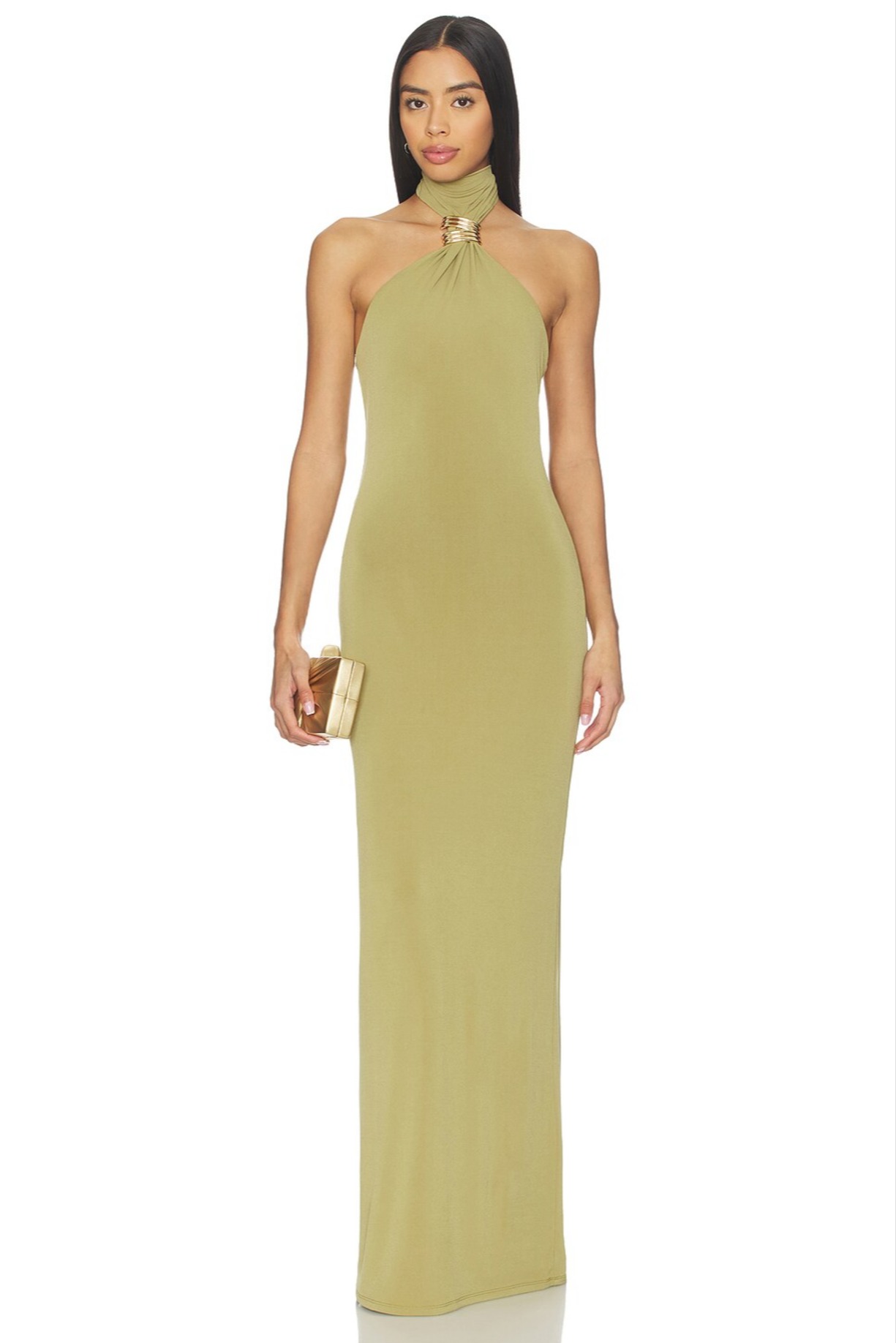 fitted lace wedding dress Petal and Pup Women's Brissa Maxi Dress - Yellow Floral