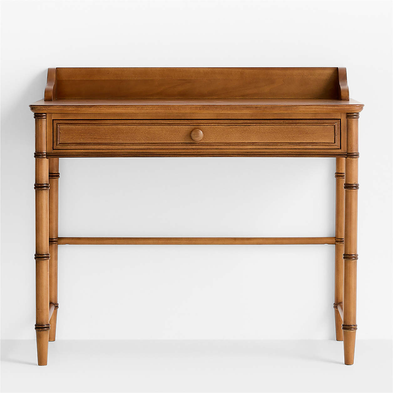 Crosby Antique Amber Wood Kids Desk With Drawer