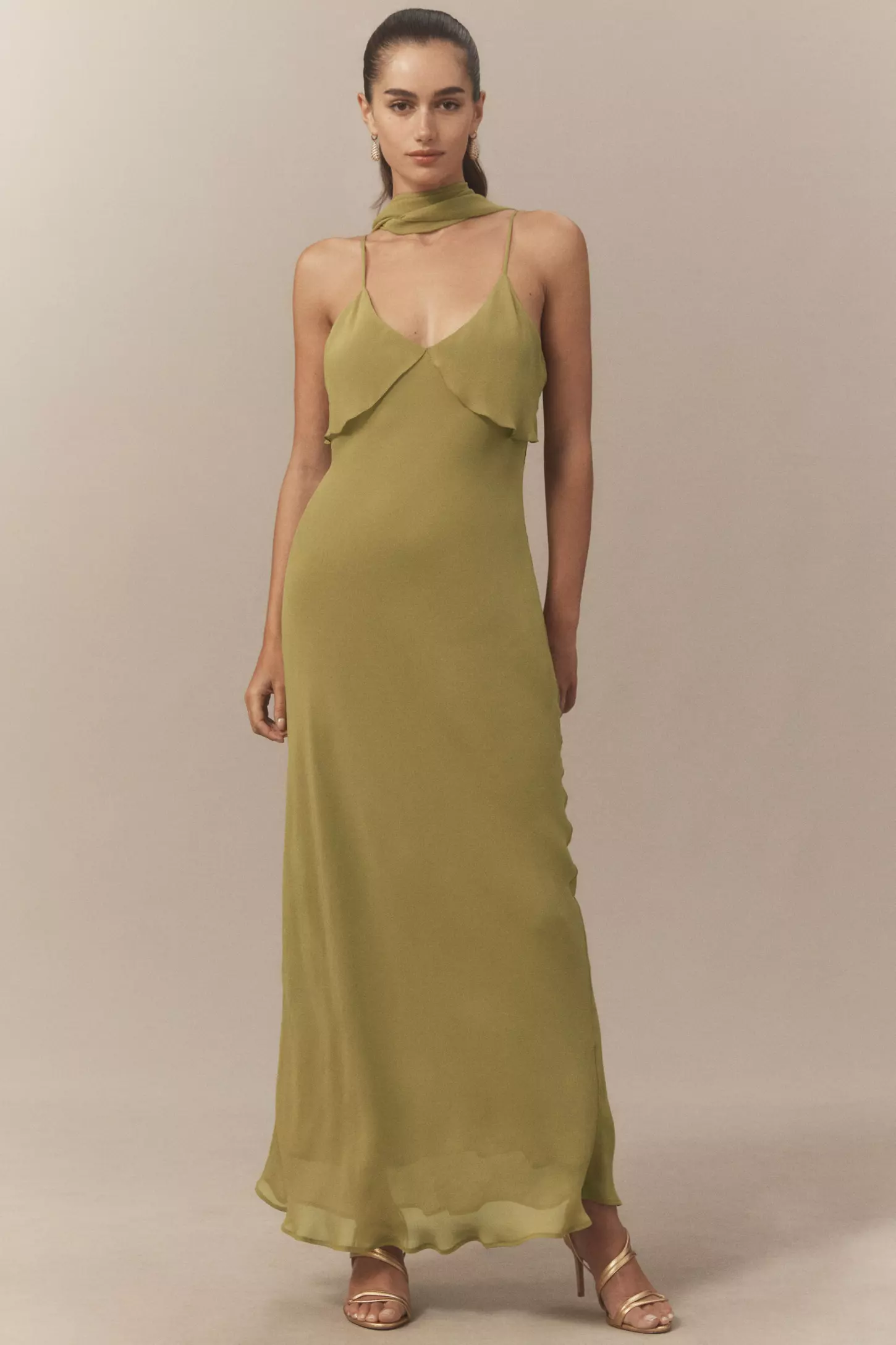 BHLDN | Chiffon Cape Maxi Dress