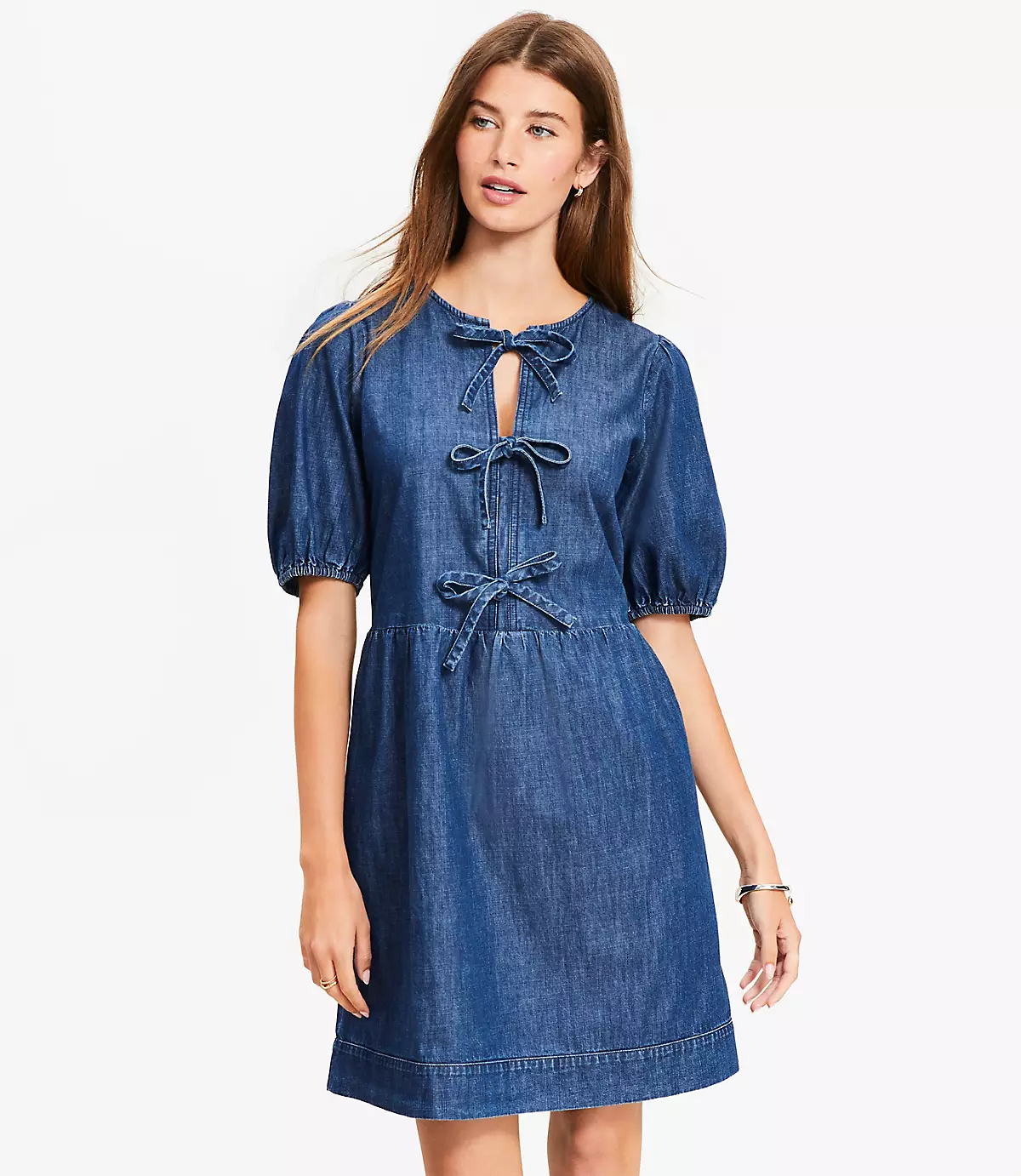 LOFT | Denim Mini Pocket Dress