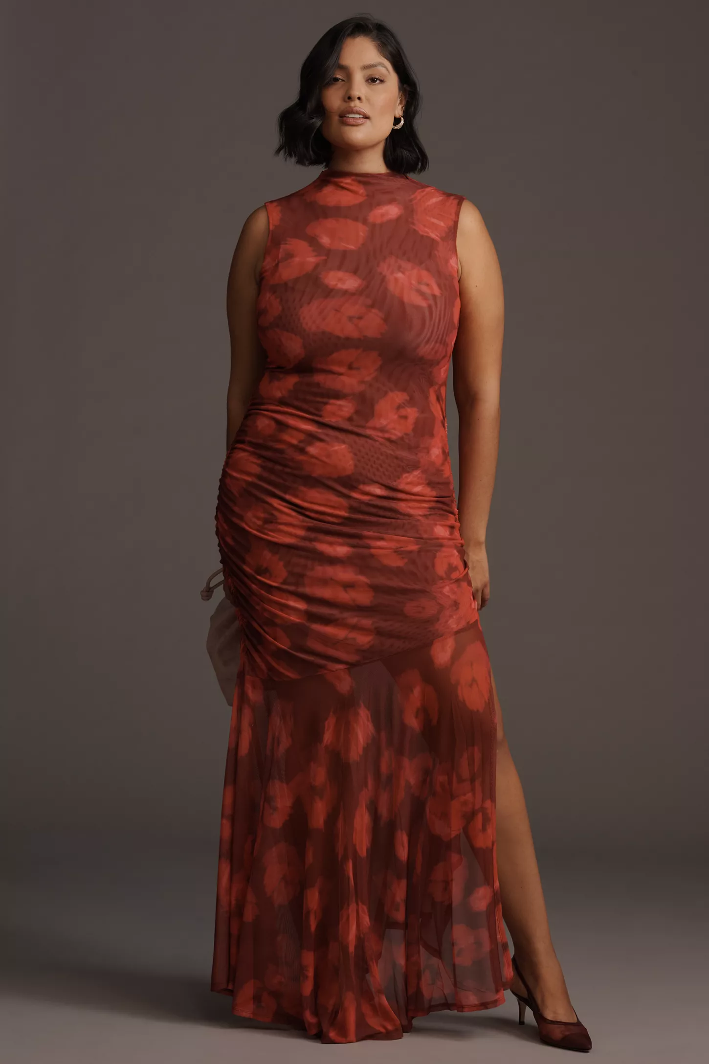 SAEMDI | Sleeveless Mock-Neck Maxi Dress