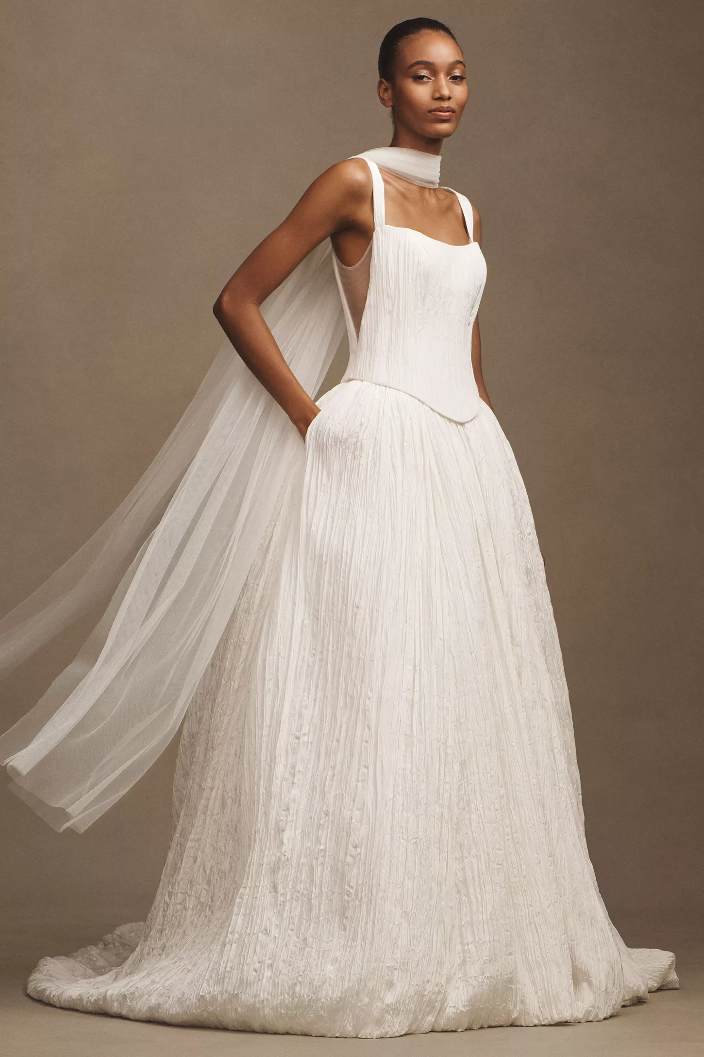 cotton long white dress GAIA Cinched Maxi Cotton Dress - 100% COTTON