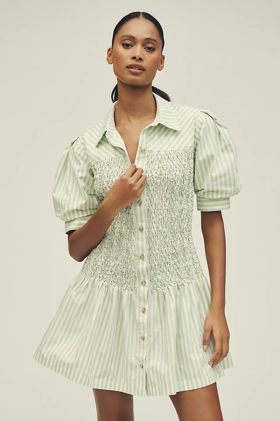 white christmas dresses Sydney Topstitch Flare Mini Dress main image 0