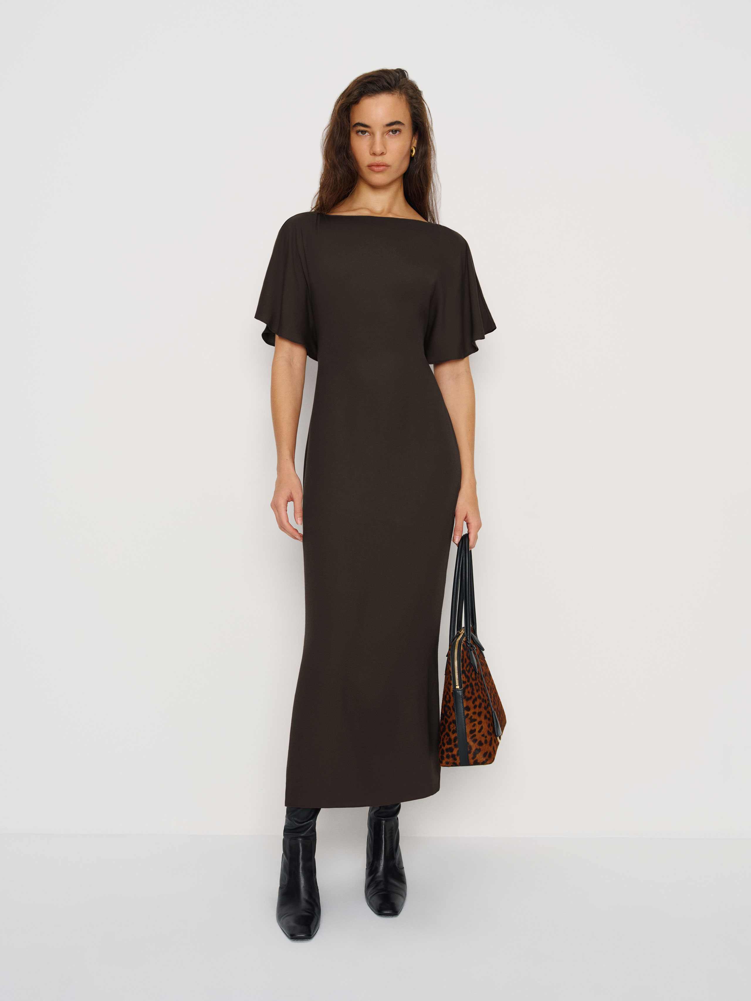knee length dresses for ladies Floral Print Maternity Dress – Maeva main image 0