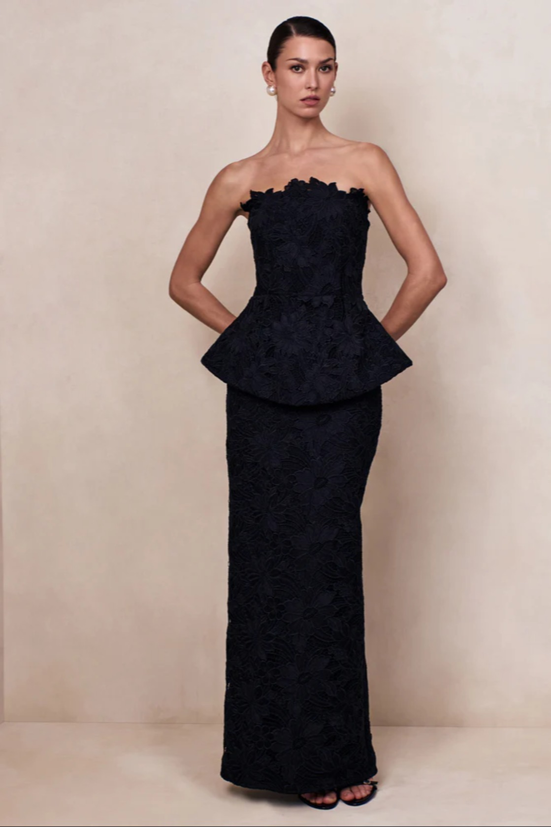 chinese dress ladies Indulgent | Burgundy Velvet and Satin Bandeau Corset Maxi Dress