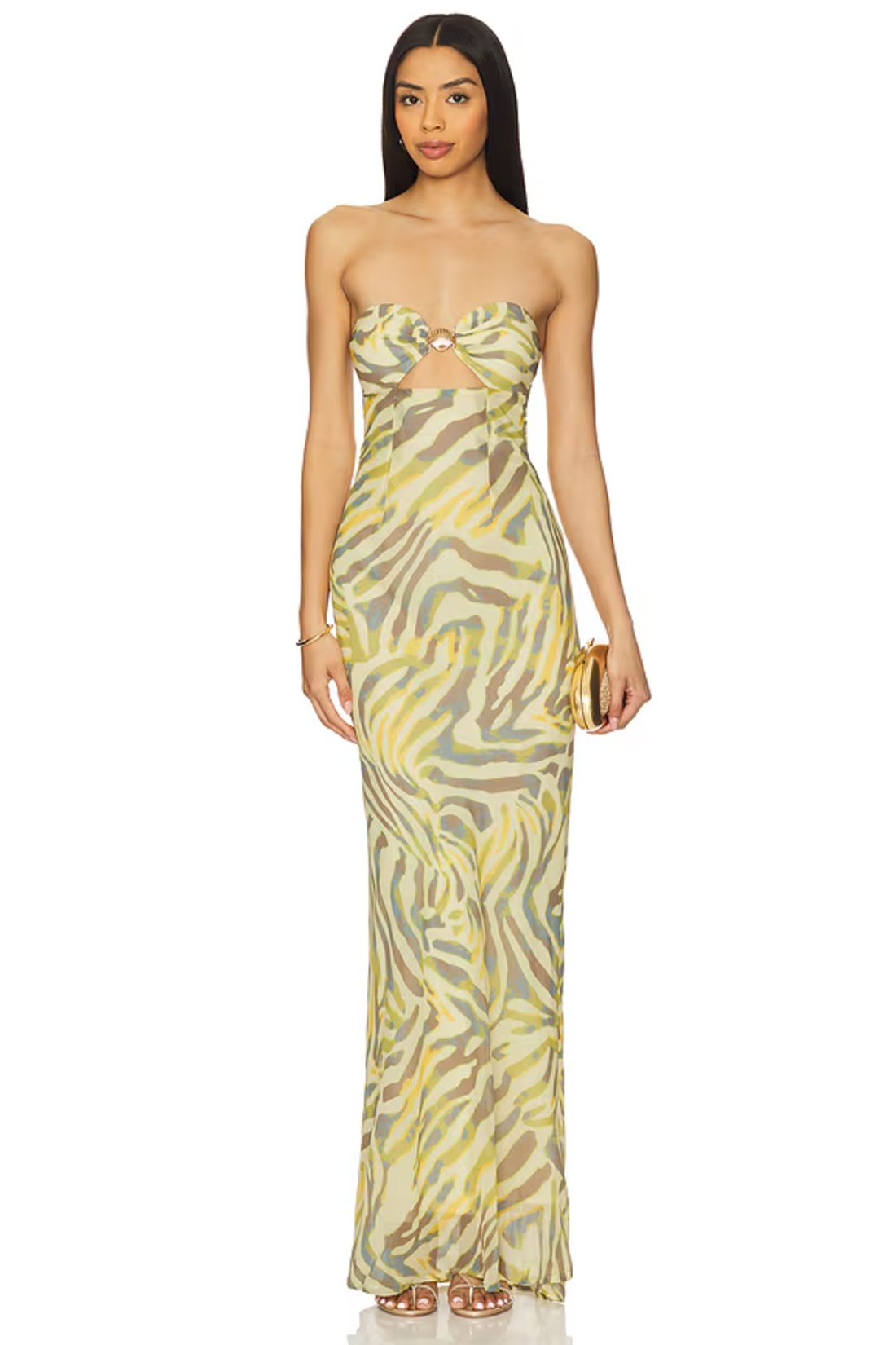 melrose dress in golden runaway the label Runaway the Label