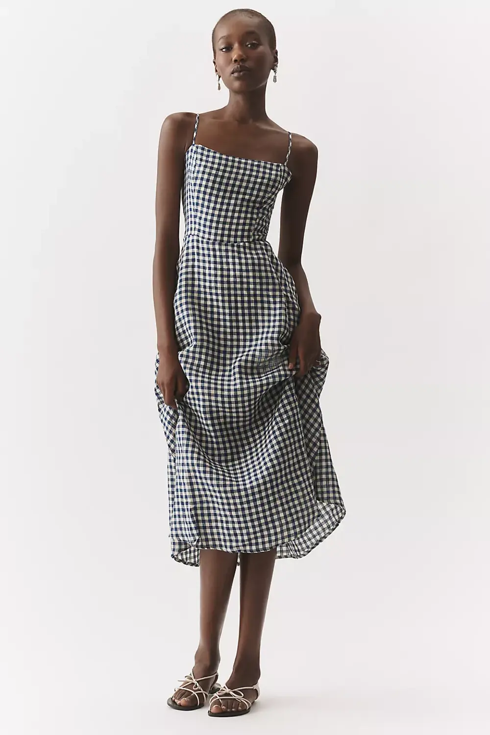 Quince | 100% European Linen Corset Midi Dress