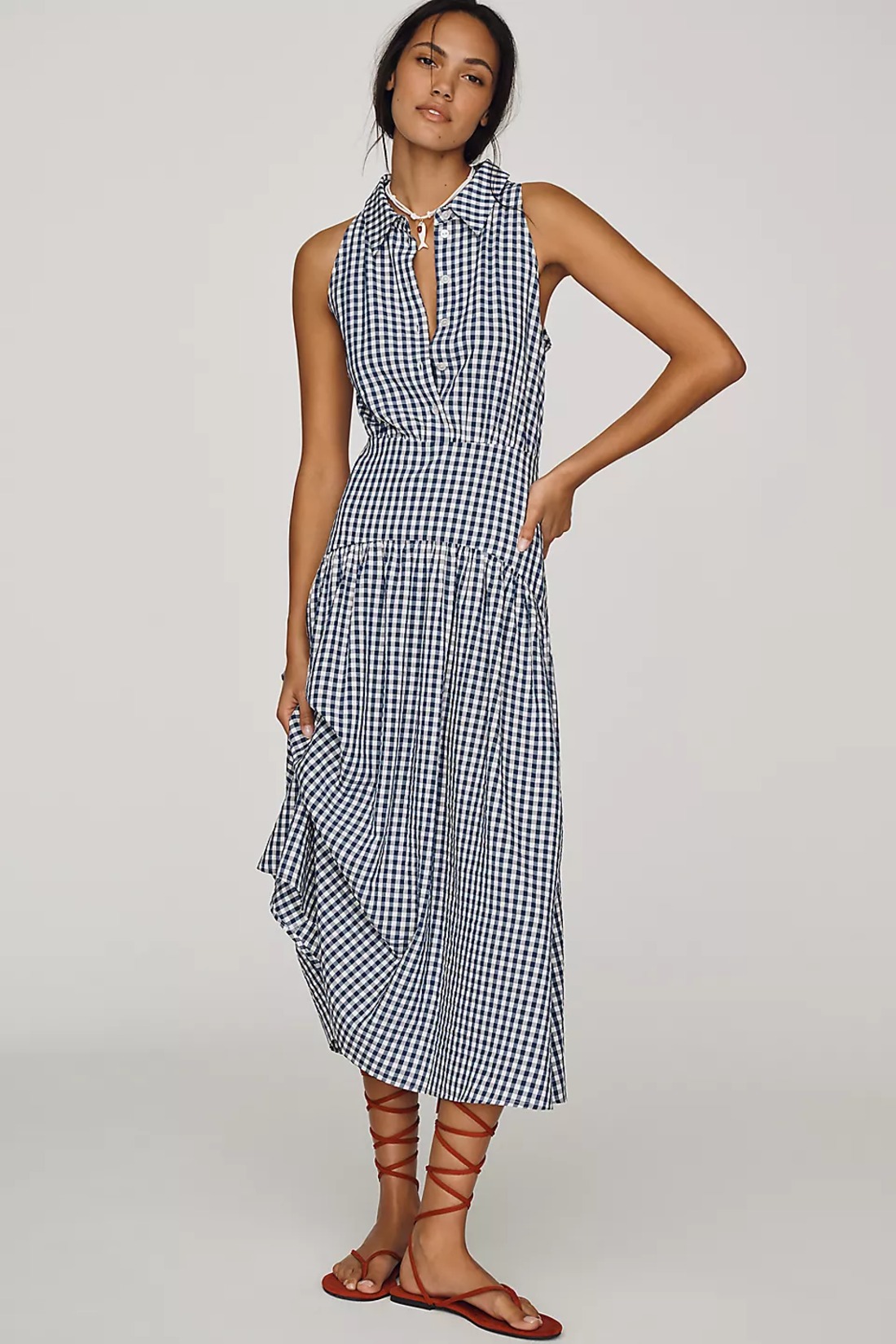 by anthropologie pleated buckle midi shirt dress Anthropologie Pleated Buckle Midi Shirt Dress White Women's Size 12