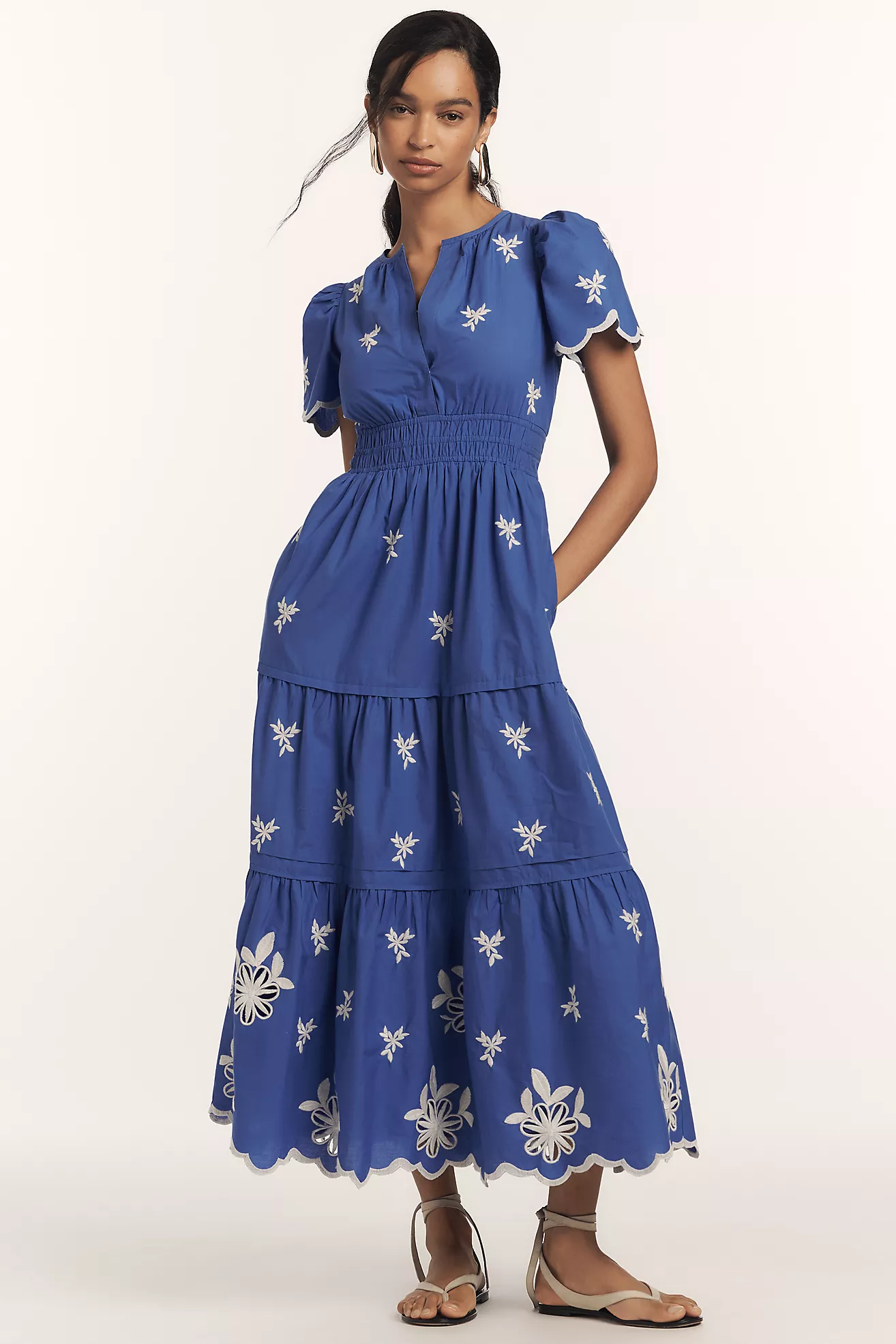 Hyacinth House | Embroidery Eliza Midi Dress