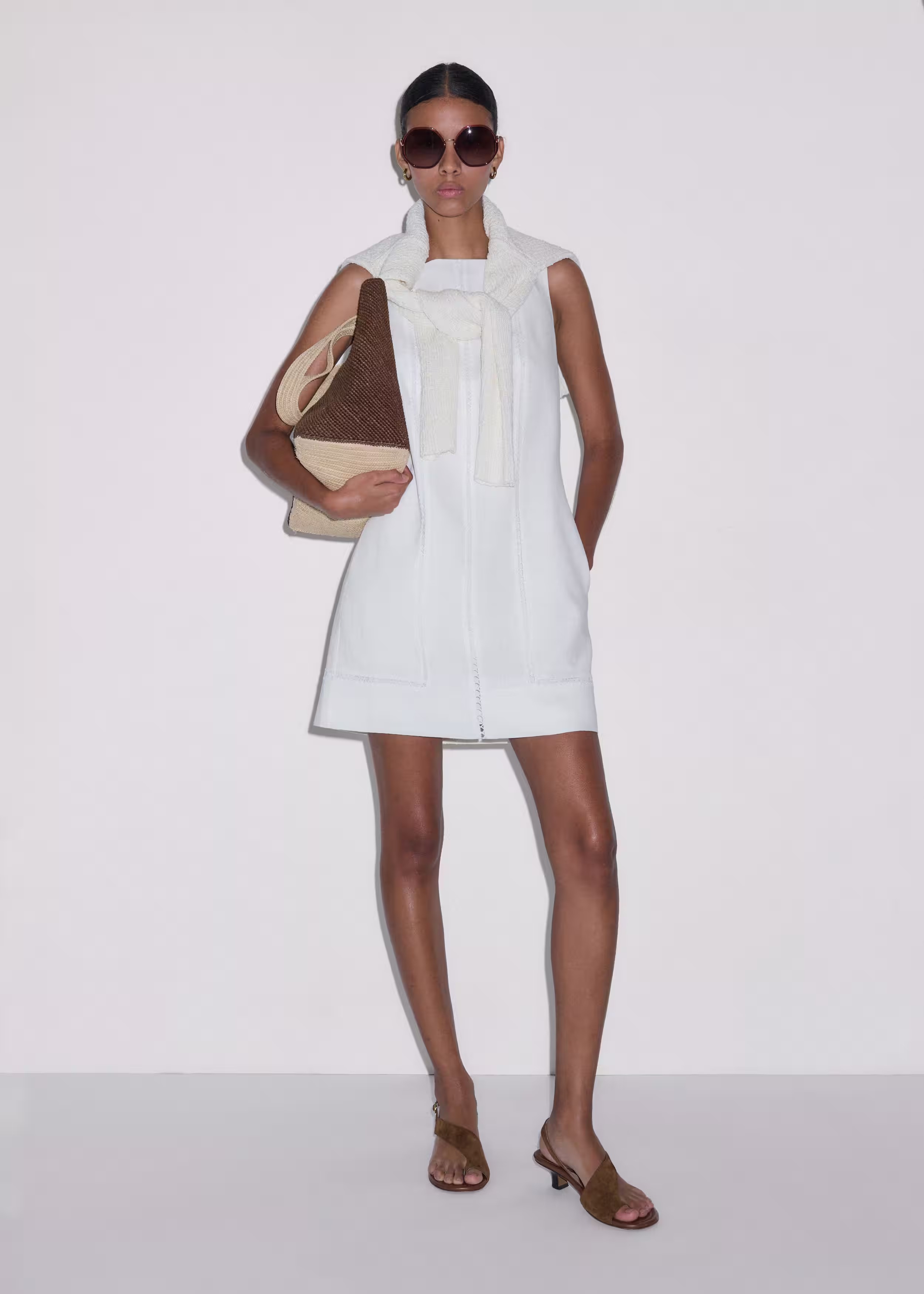ME+EM | Cotton Crochet Beach Mini Dress