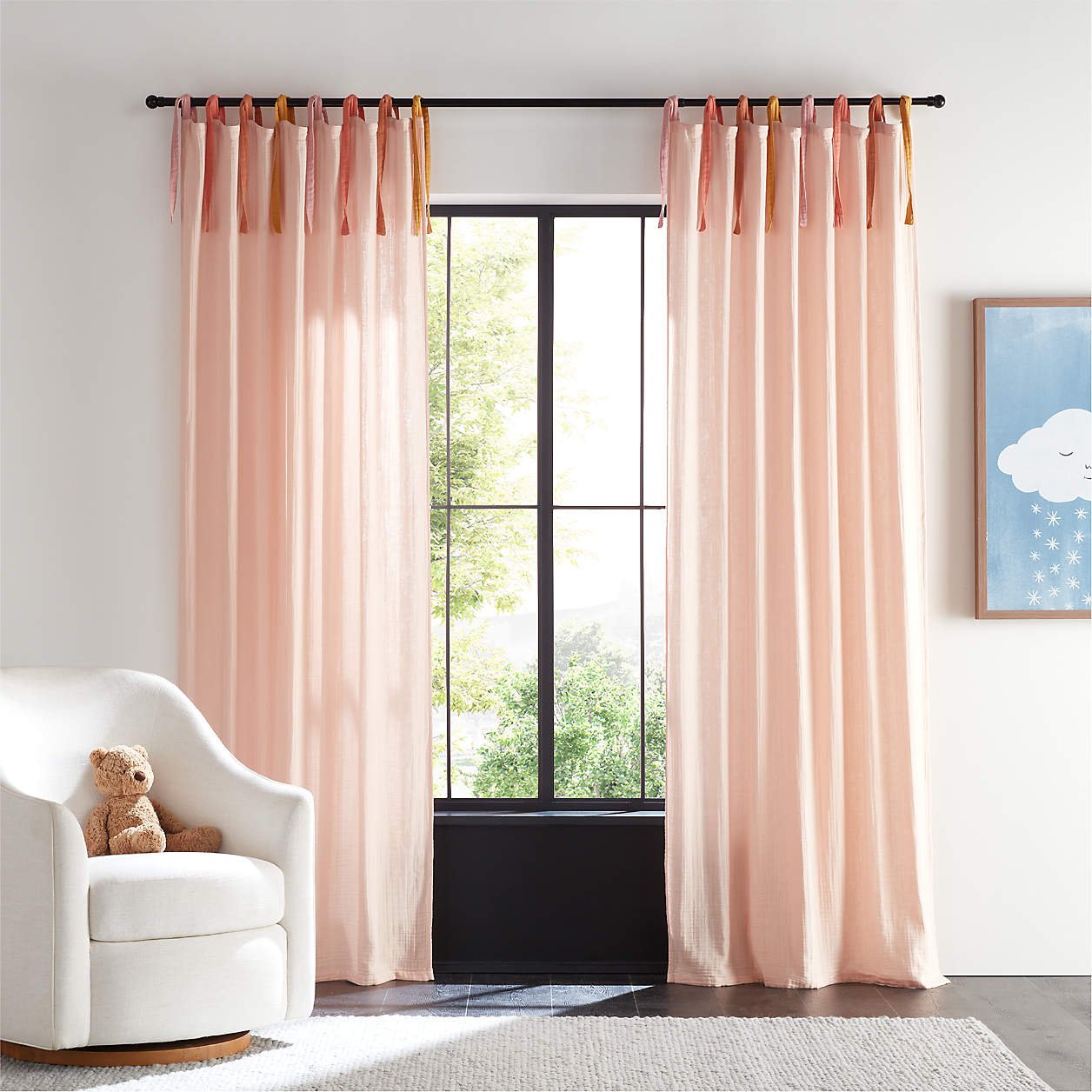 Crate & Barrel Muslin Curtain Panel