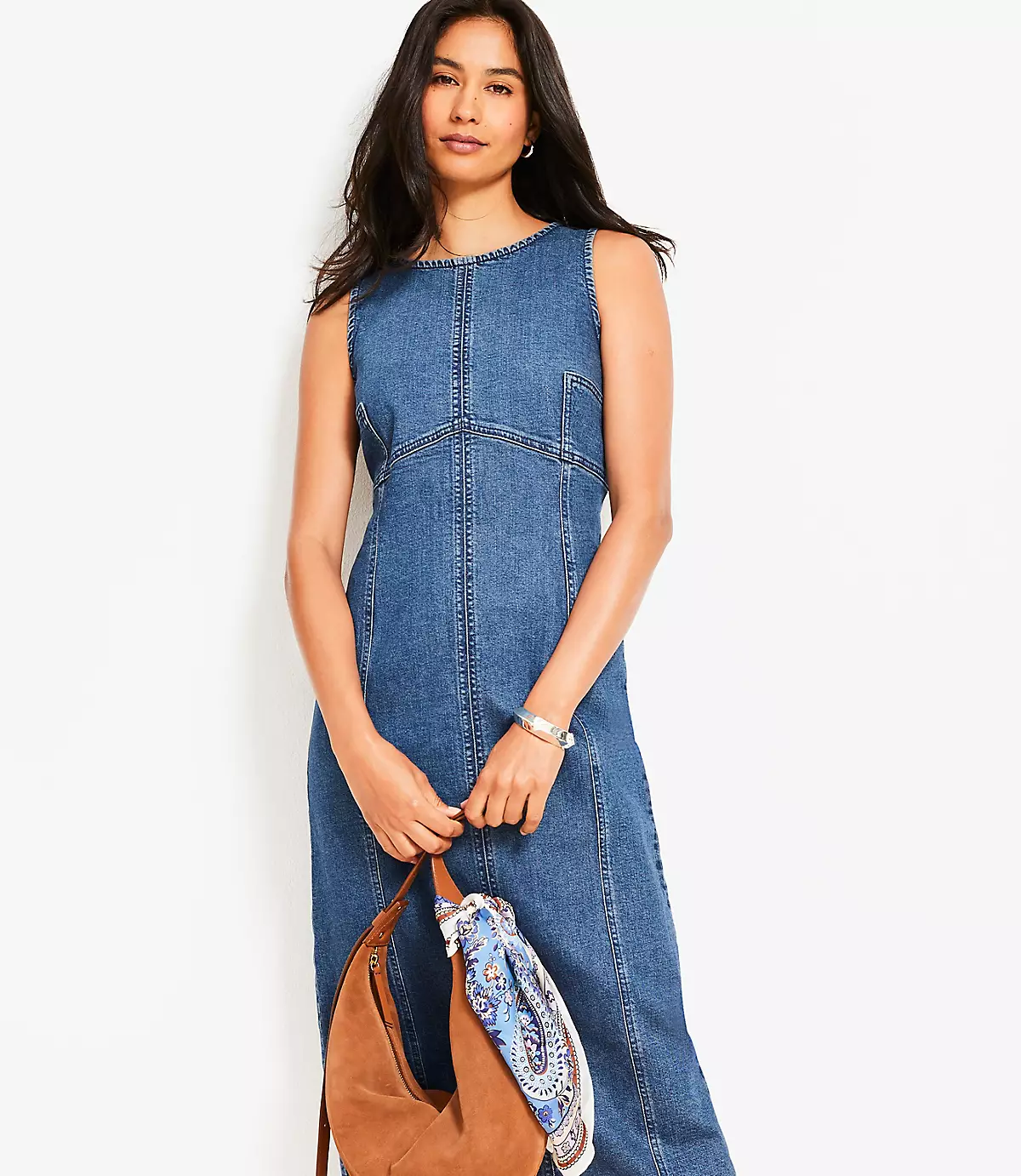 white christmas dresses Emilio Pleated Bust A-Line Midi Dress Denim Blue– Selfie Leslie