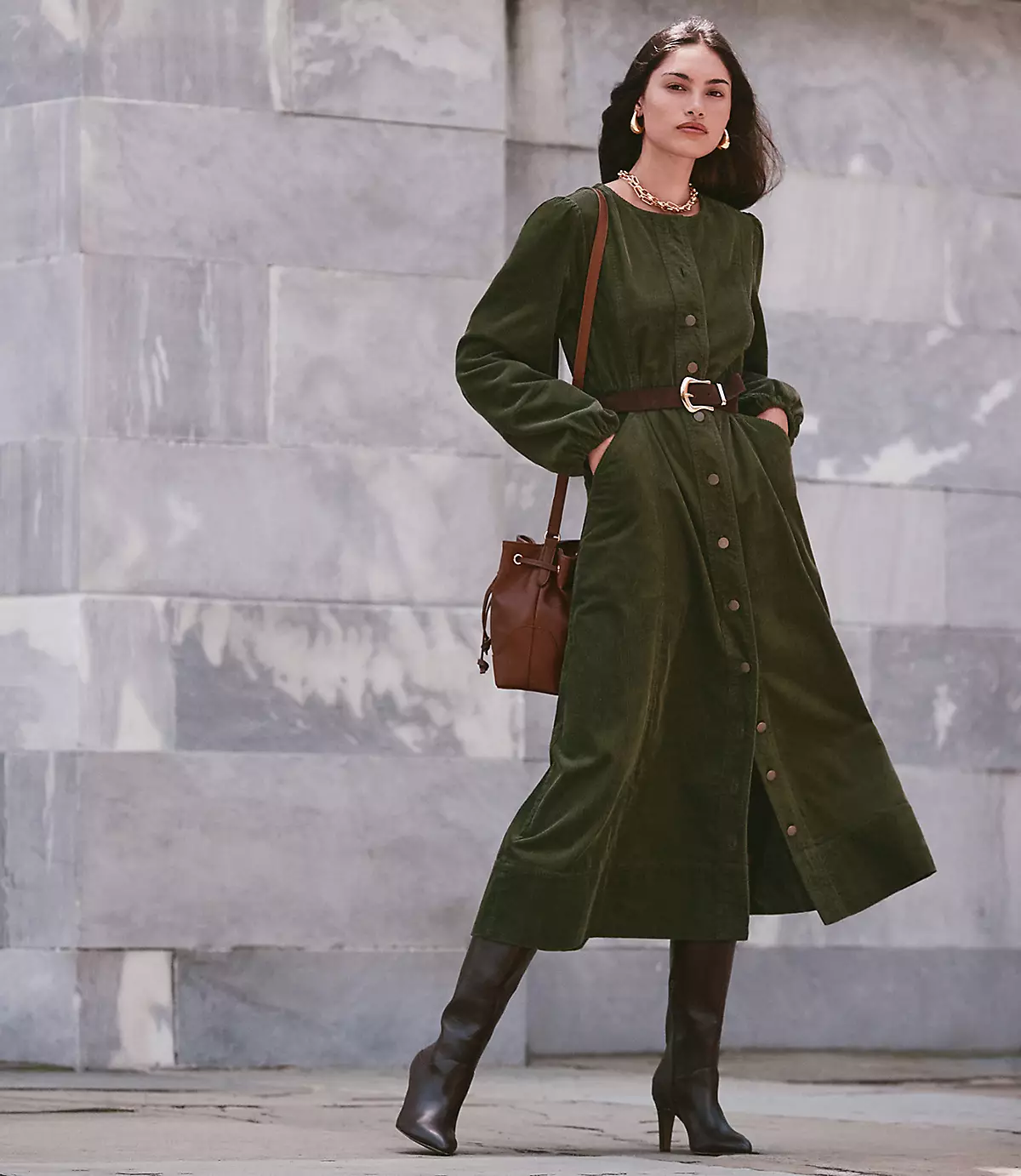 slim fit dress slacks Mixed Media Fit and Flare Sweater Dress – English Factory