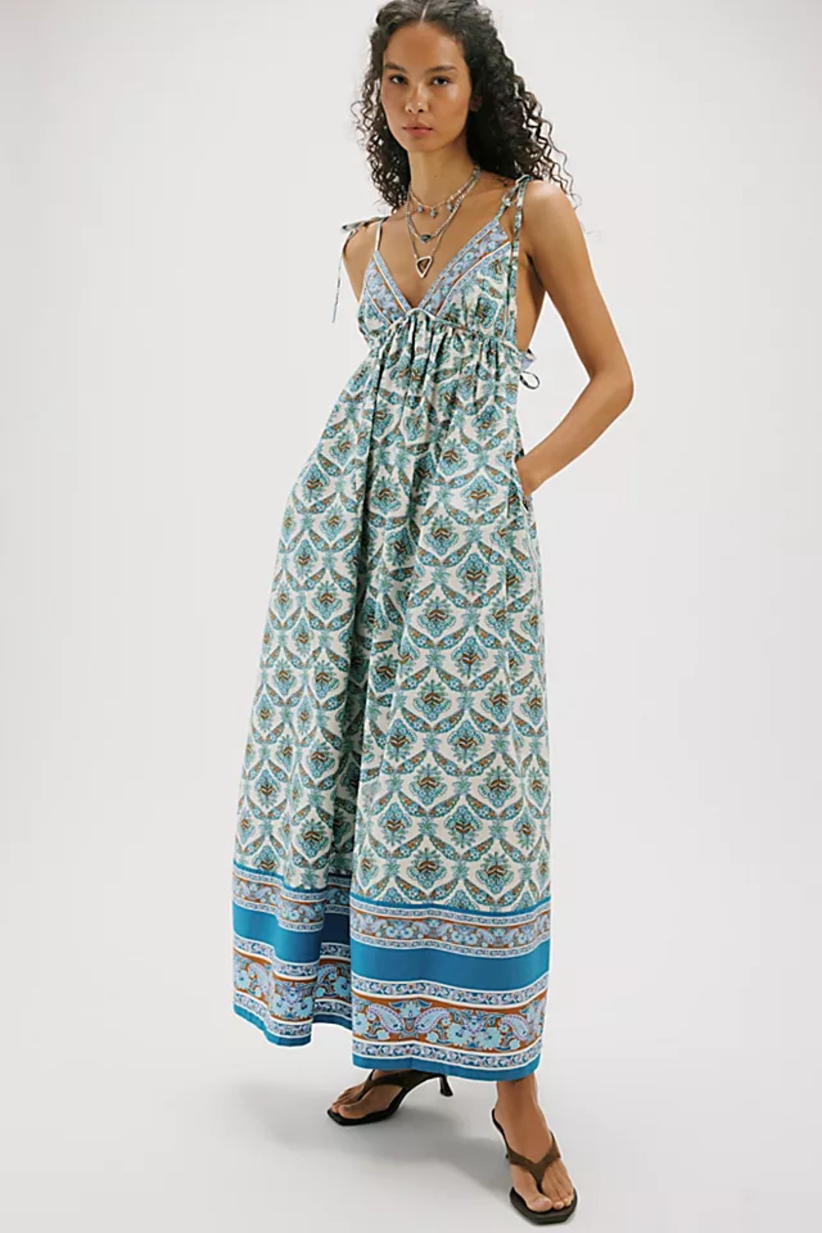 FARM Rio | Ocean Tapestry Suzani Sleeveless Maxi Dress