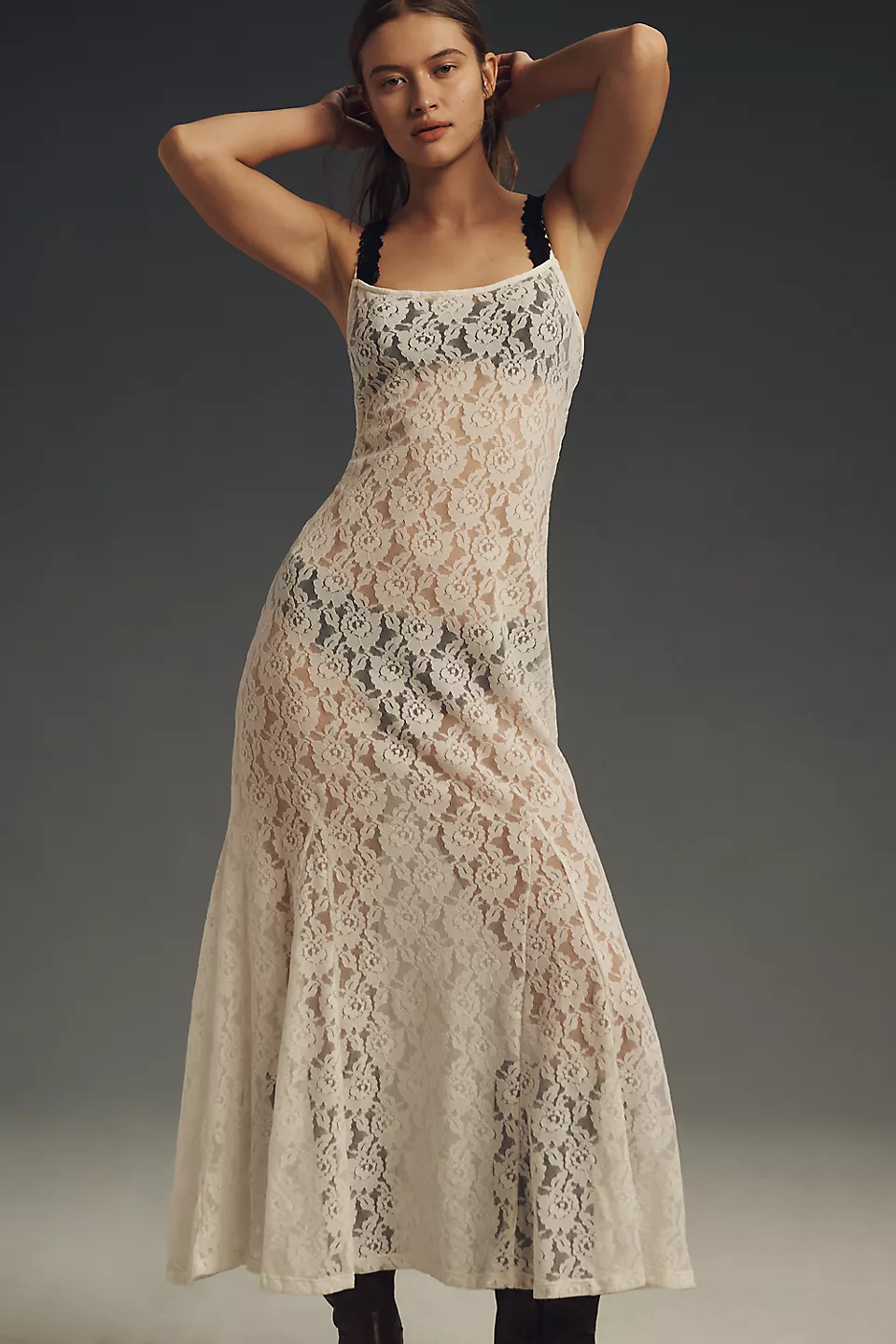 a line dress ankle length A Line White Sexy Evening Dress Ankle Length Prom Dresses fg7567 main image 1