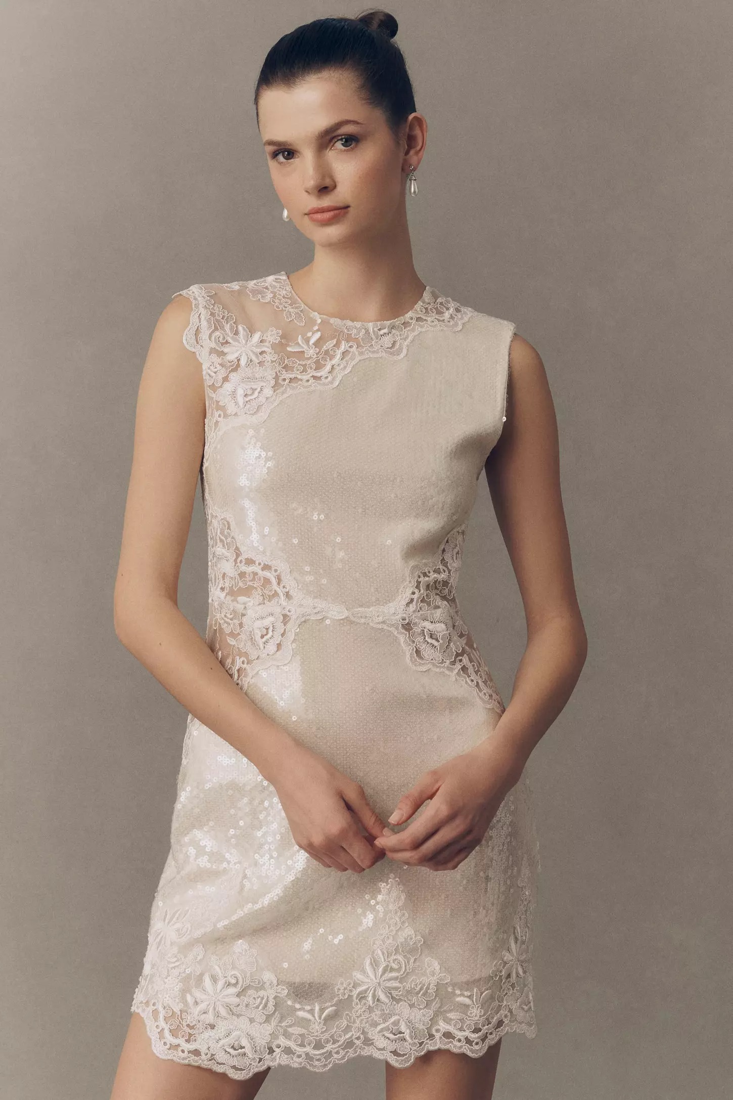 BHLDN | Lola Stretch Sequin Long-Sleeve Midi Dress
