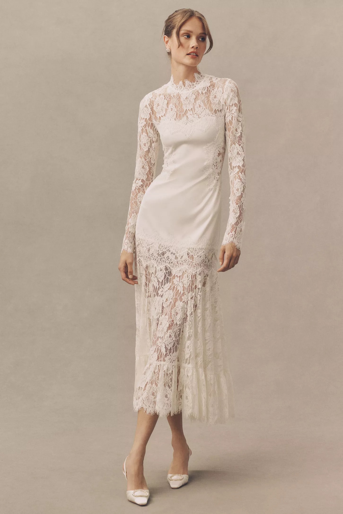 chinese dress ladies Violetta Lace Dress Steel – Hansen & Gretel