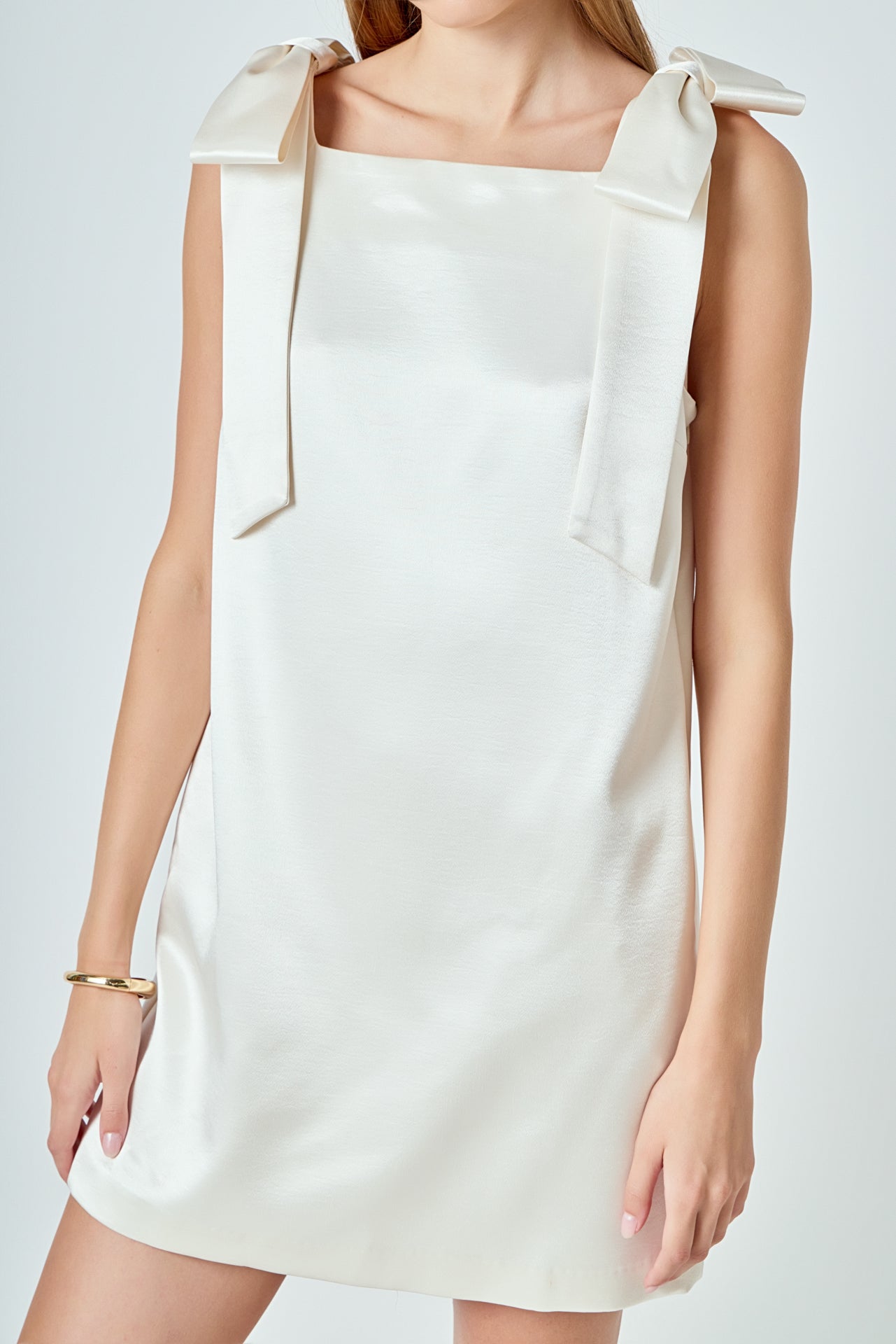 ALIGNE | Fern Bow Satin Mini Dress