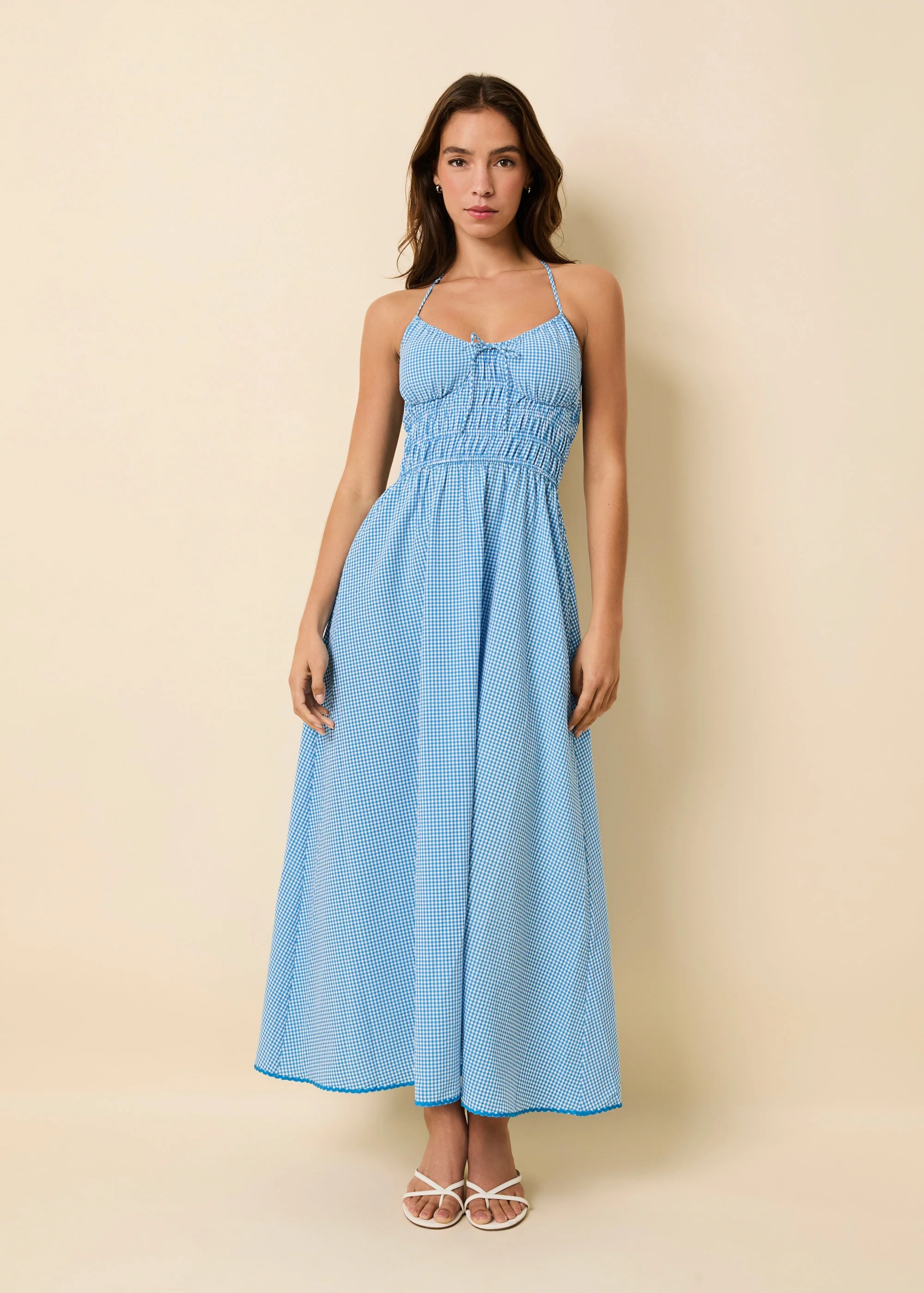 formal long sleeve dress maxi Odette Light Blue Long Sleeve Formal Maxi Dress - US 6