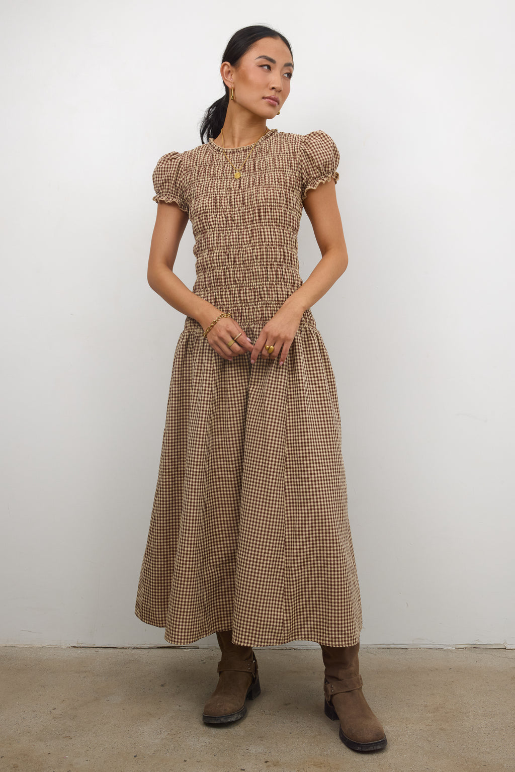 chinese dress ladies Paulina Embroidered Maxi Dress