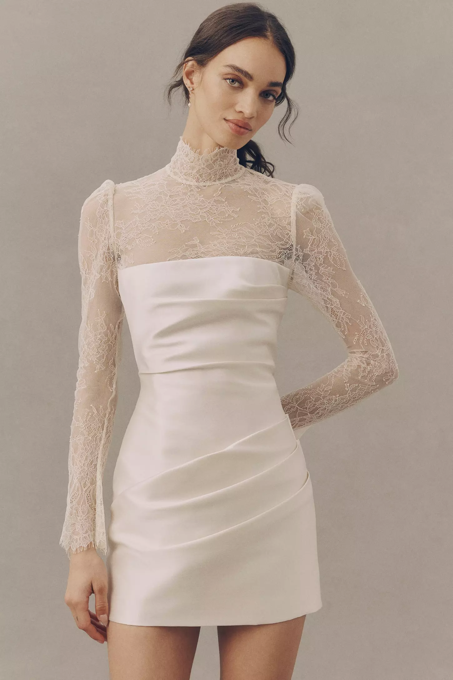 chinese dress ladies white lace bra mini dress – Doll House Los Angeles main image 0