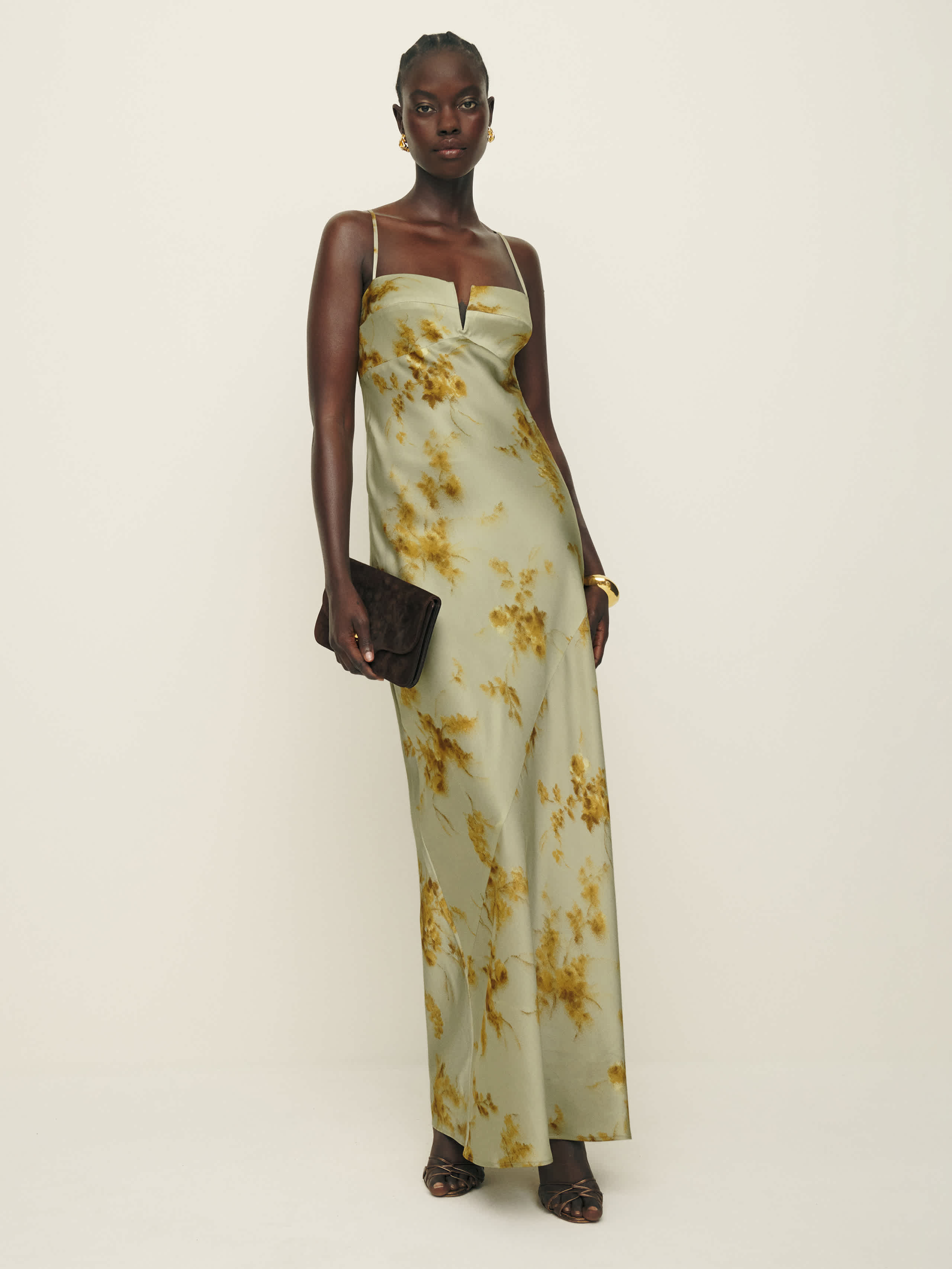 brie silk dress reformation Reformation
