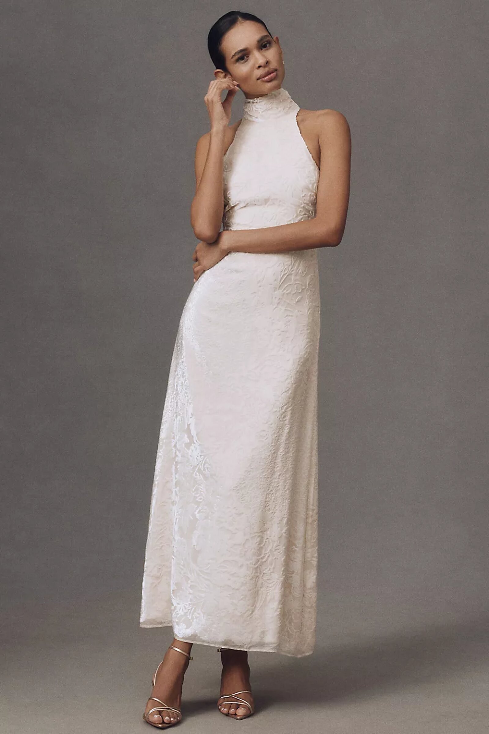 chinese dress ladies Sleeveless Square Neck Maxi Dress | Built-In Shapewear