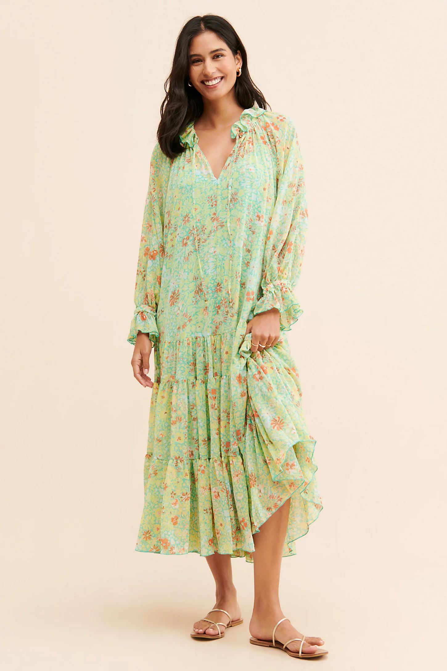 chinese dress ladies MAJORELLE LACE DRESS – Maison Mayle main image 1