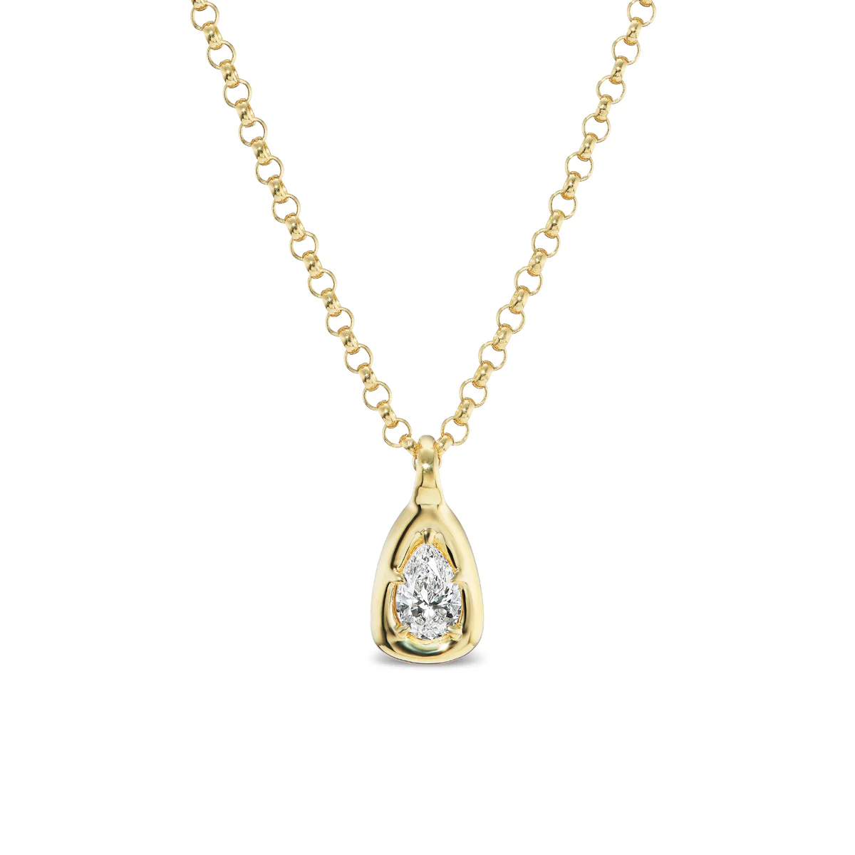 1.24ct Pear Nebula Pendant