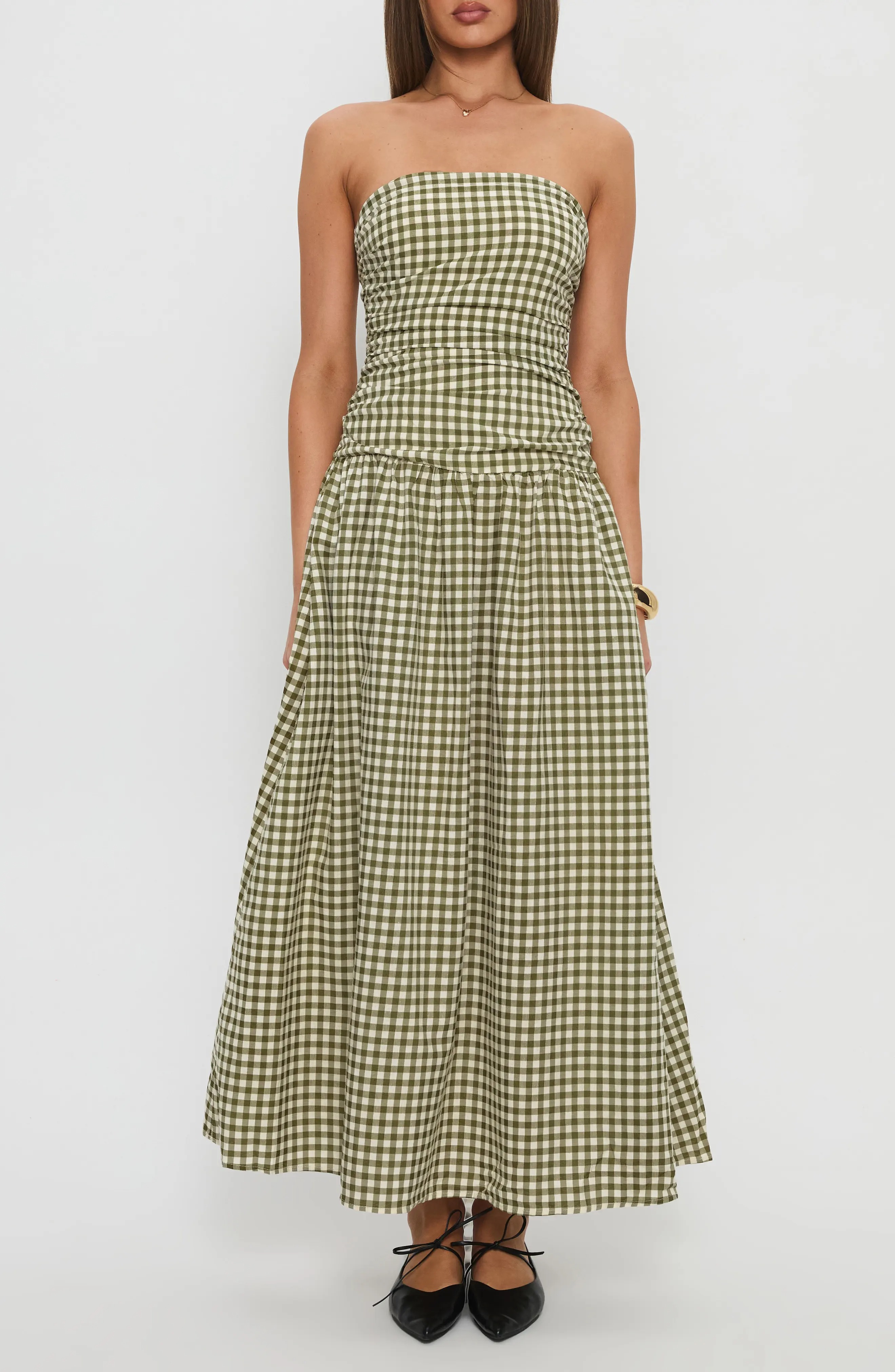 princess polly gingham dress 50% recycled polyester Hand wash Princess Polly Dresses
