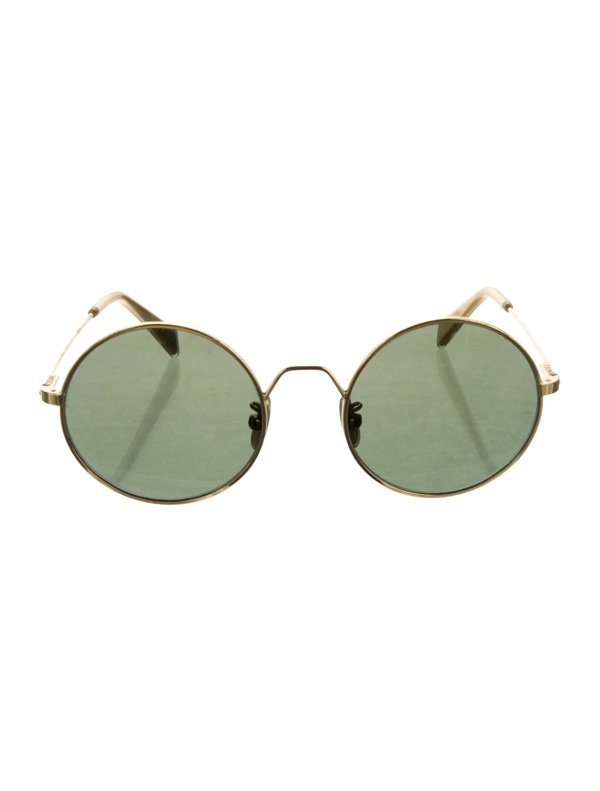 NEW Celine Round Tortoise Havana Gold Metal Unisex Sunglasses Glasses CL40100U Celine | Metal Round Sunglasses CL40100U main image 2